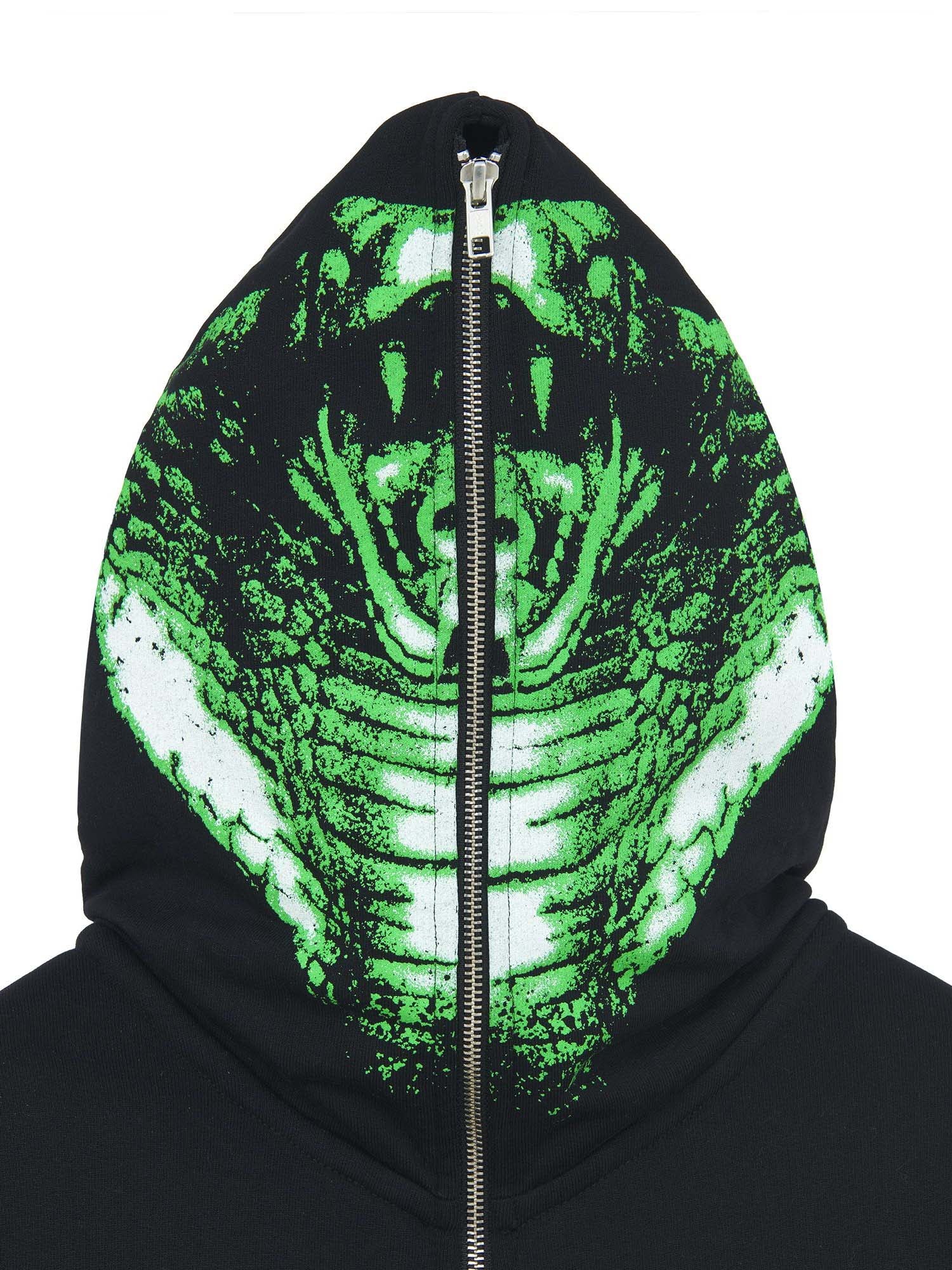 Octopus Year of the Snake Octopus Full Zip Hoodie Nero