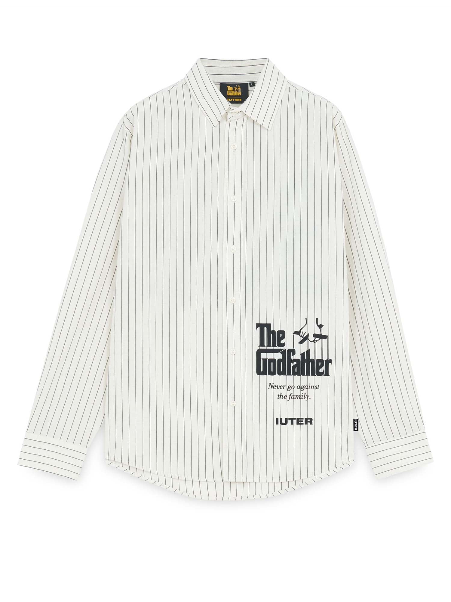 Iuter Camicia The Godfather: Worldwide Pinstripe LS Bianco