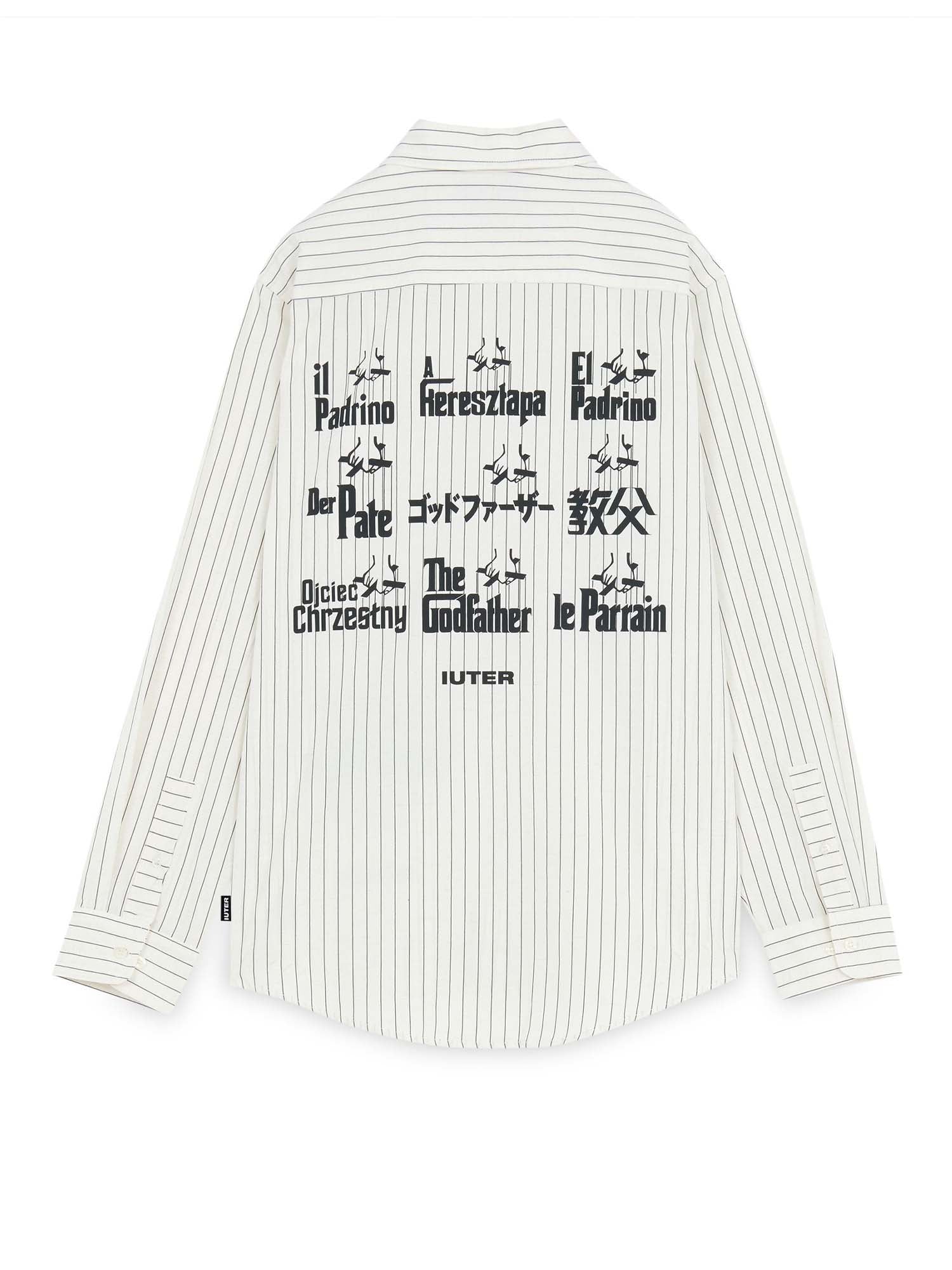 Iuter Camicia The Godfather: Worldwide Pinstripe LS Bianco