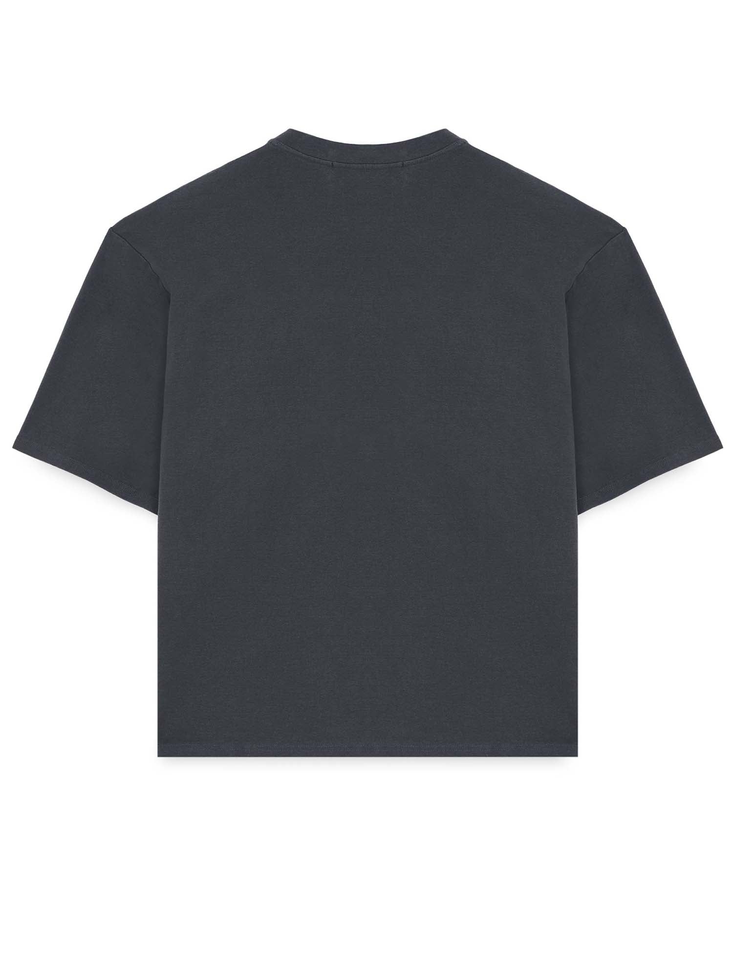 Iuter Label Ribbed Tee Grigio