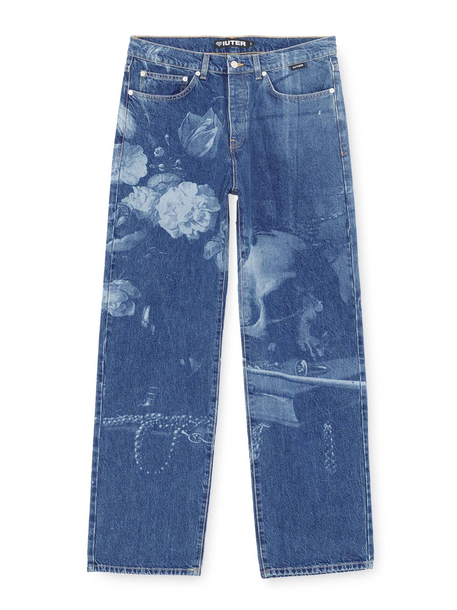 Iuter Still Life Loose Denim Pants Blu
