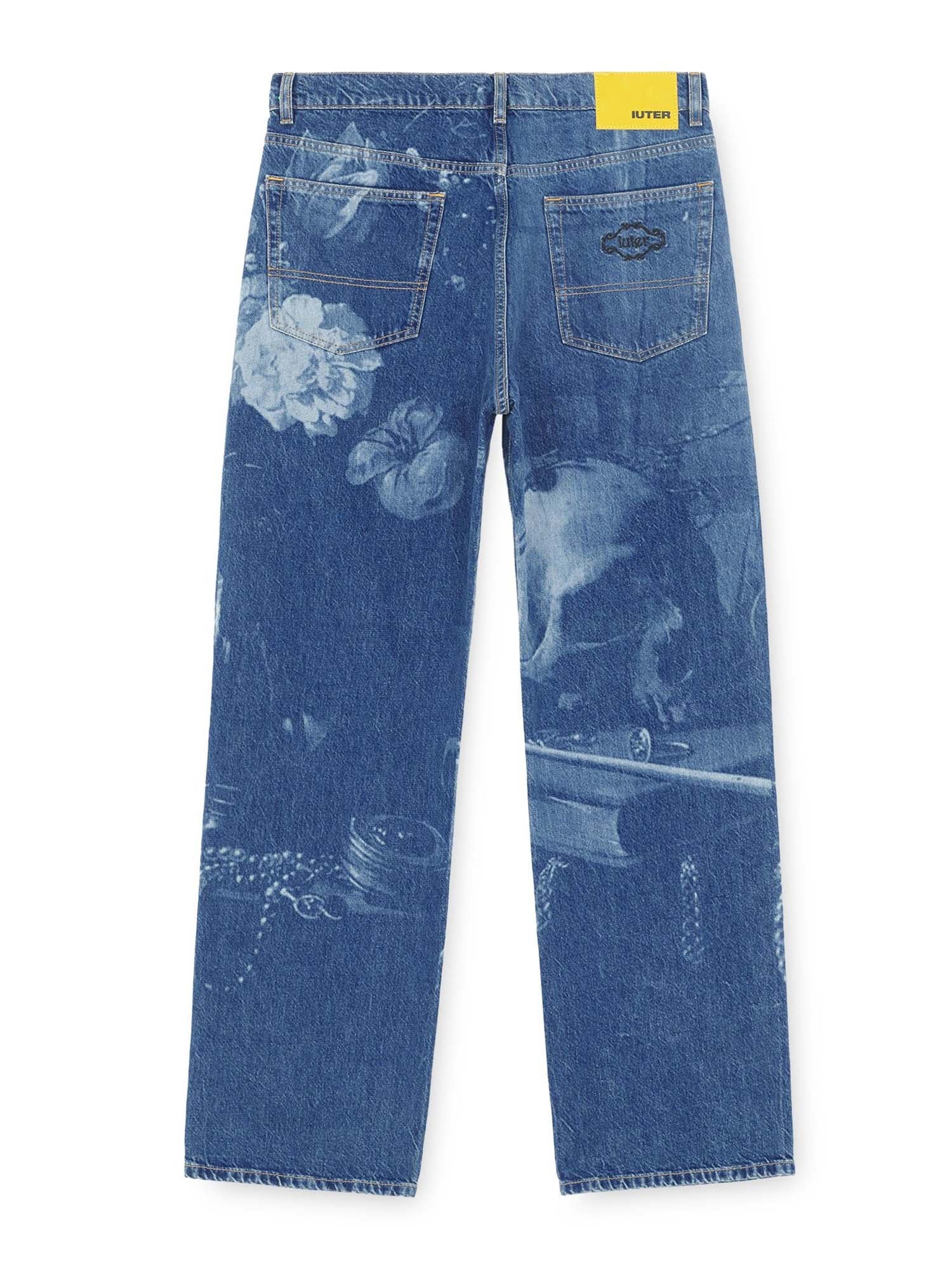 Iuter Still Life Loose Denim Pants Blu