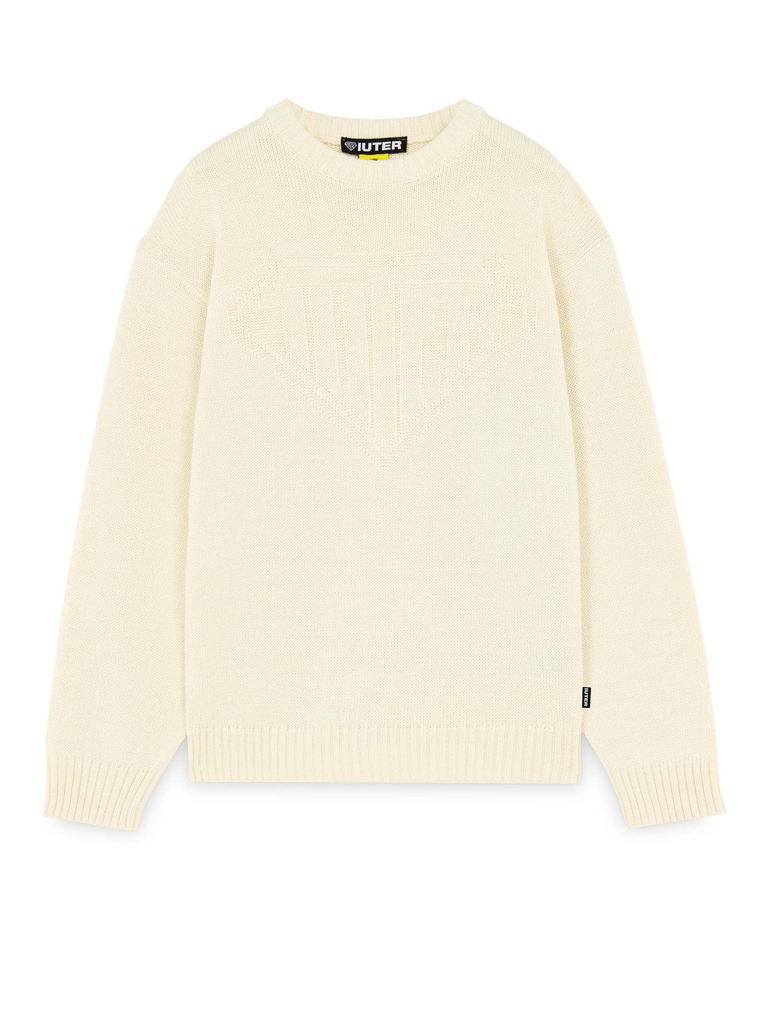 Iuter Links Logo Knit Sweater Beige