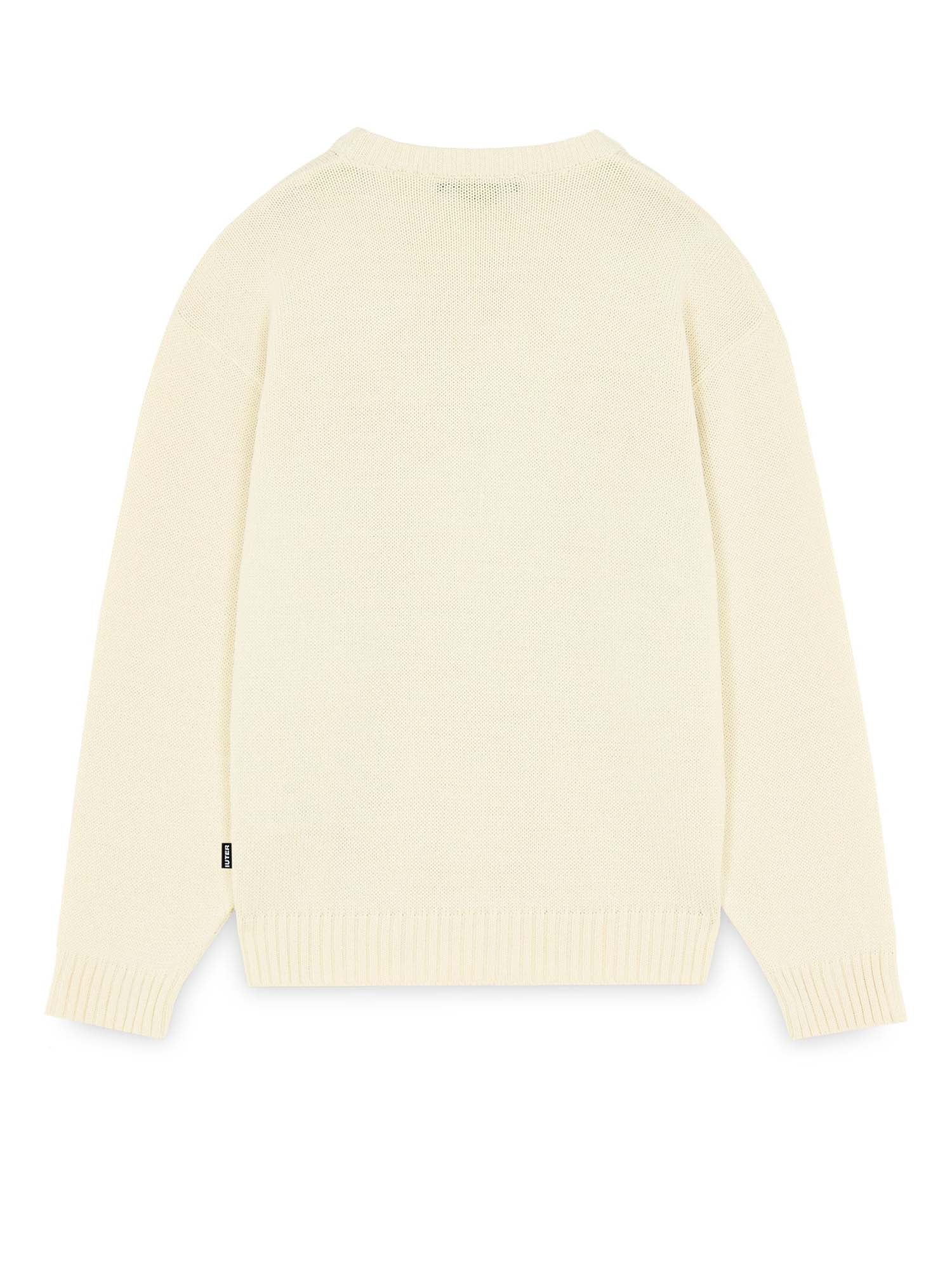 Iuter Links Logo Knit Sweater Beige