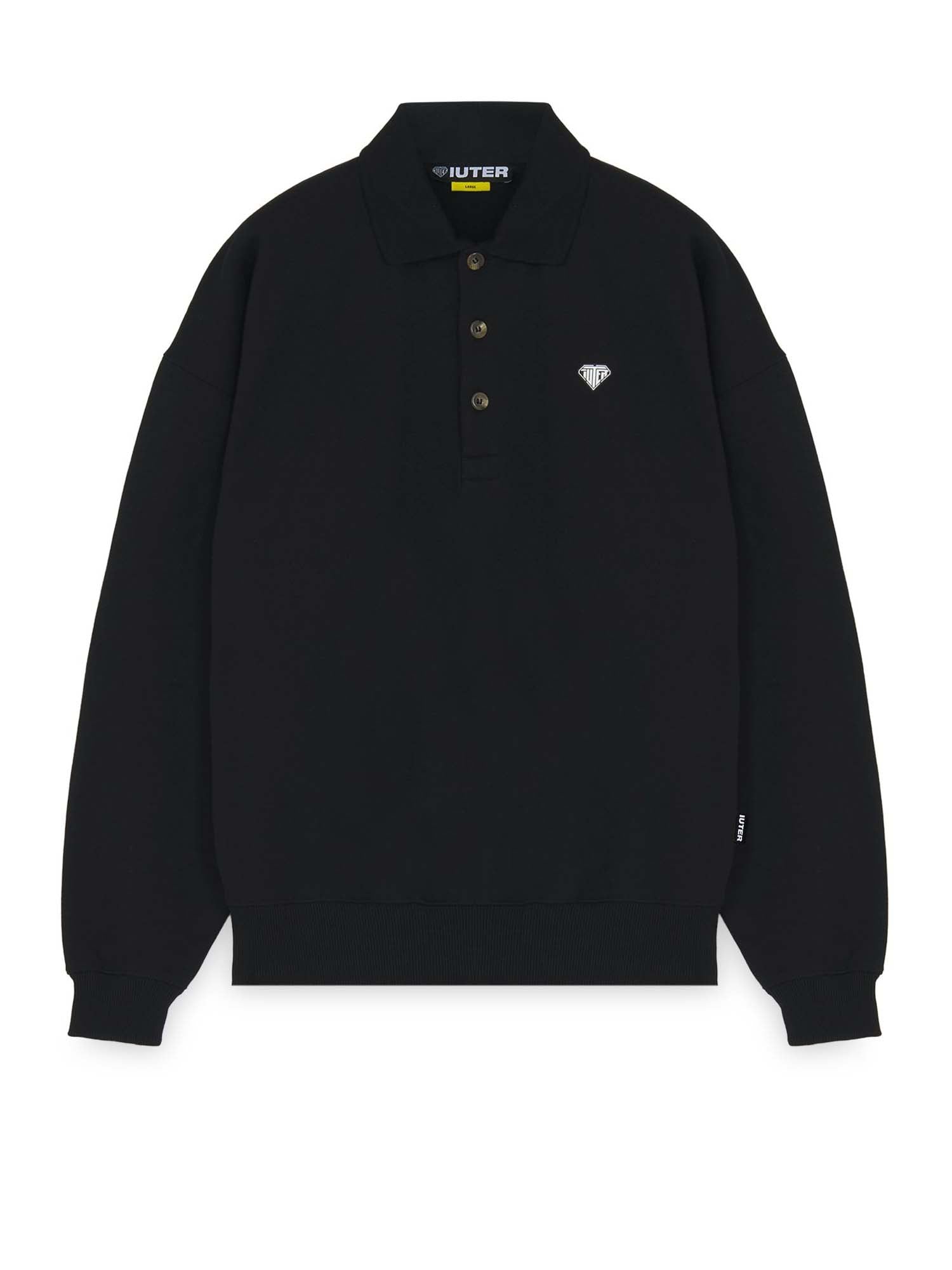 Iuter Heart Logo Polo Sweater Nero