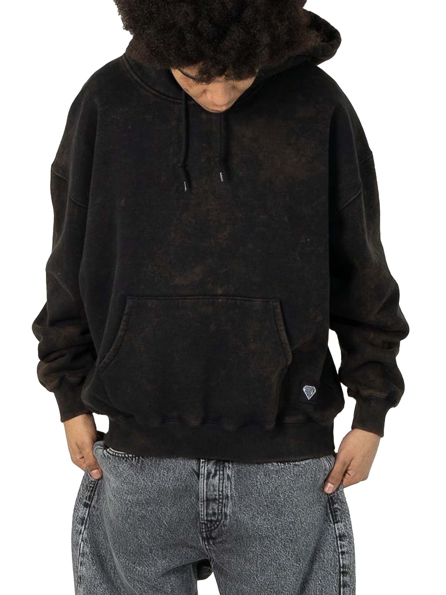 Iuter Label Marble Hoodie Nero