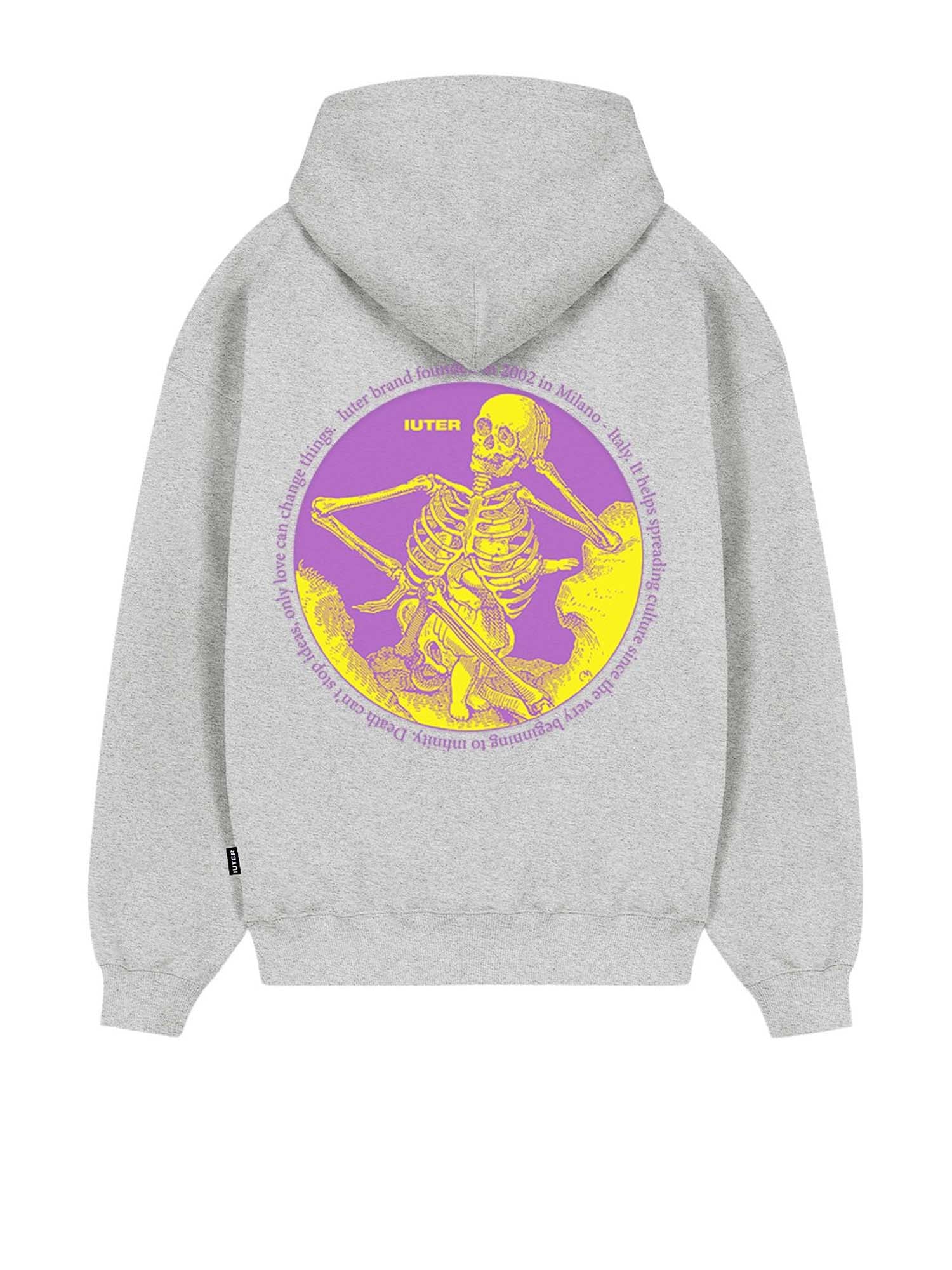 Iuter Time Flies Zip Hoodie Grigio