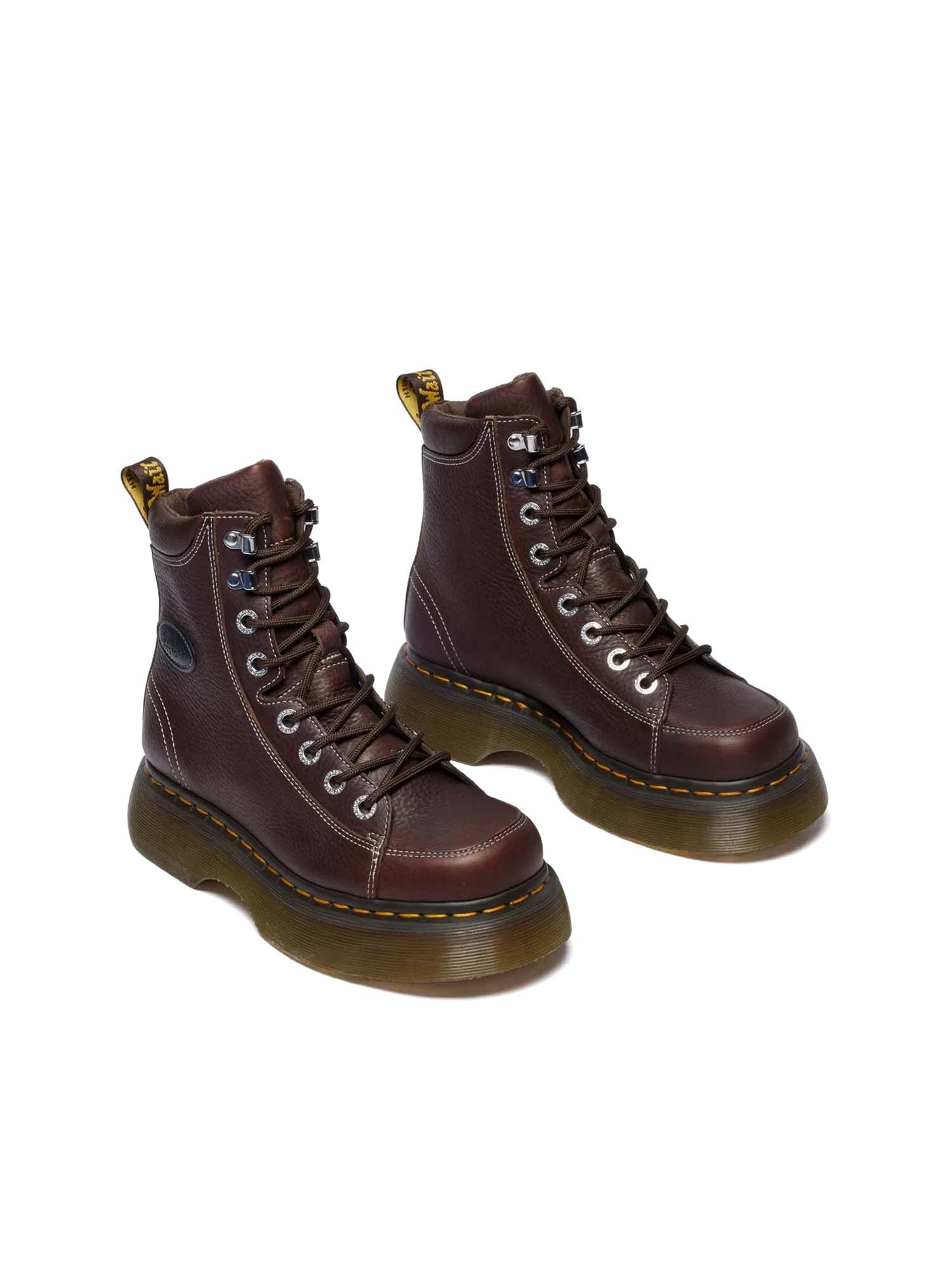 Dr. Martens Stivaletti Buzz 8-Eye in pelle Grizzly Marrone