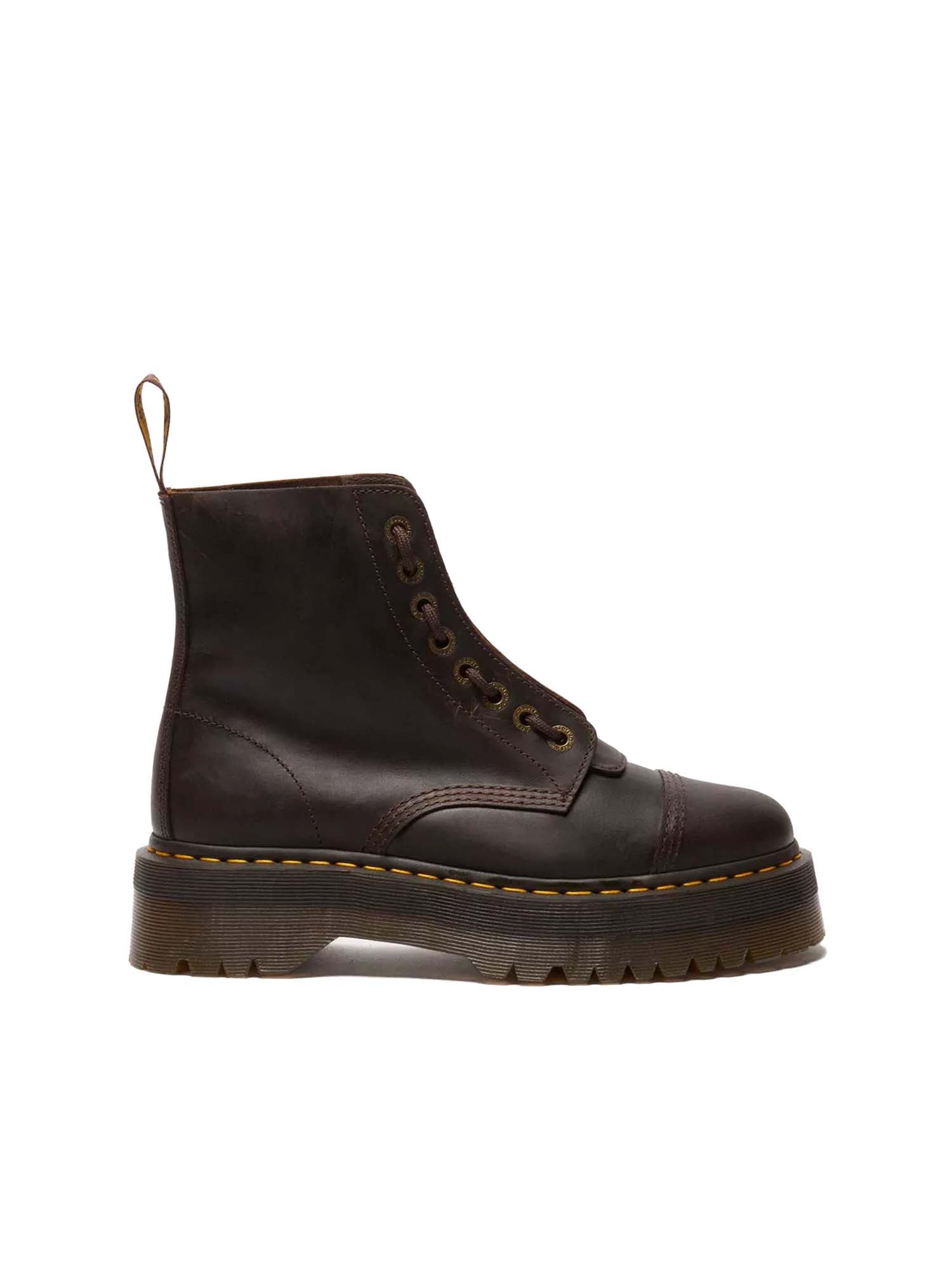 Dr. Martens Stivali platform Sinclair in pelle Crazy Horse Marrone