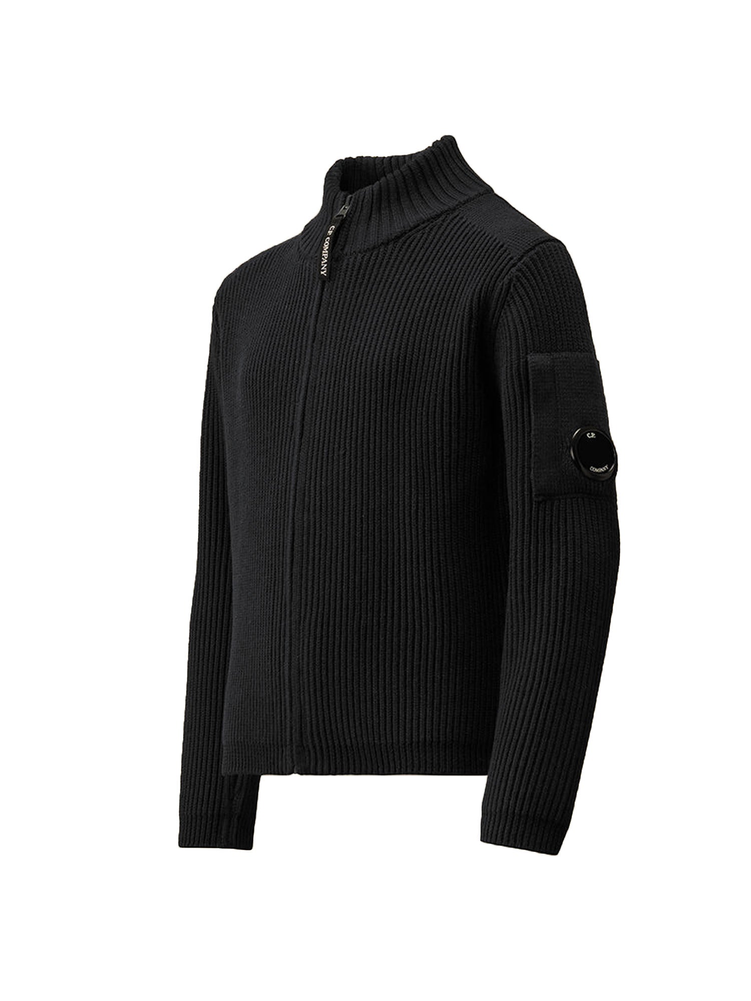 C.p. Company Maglia Zip Bambino Nero