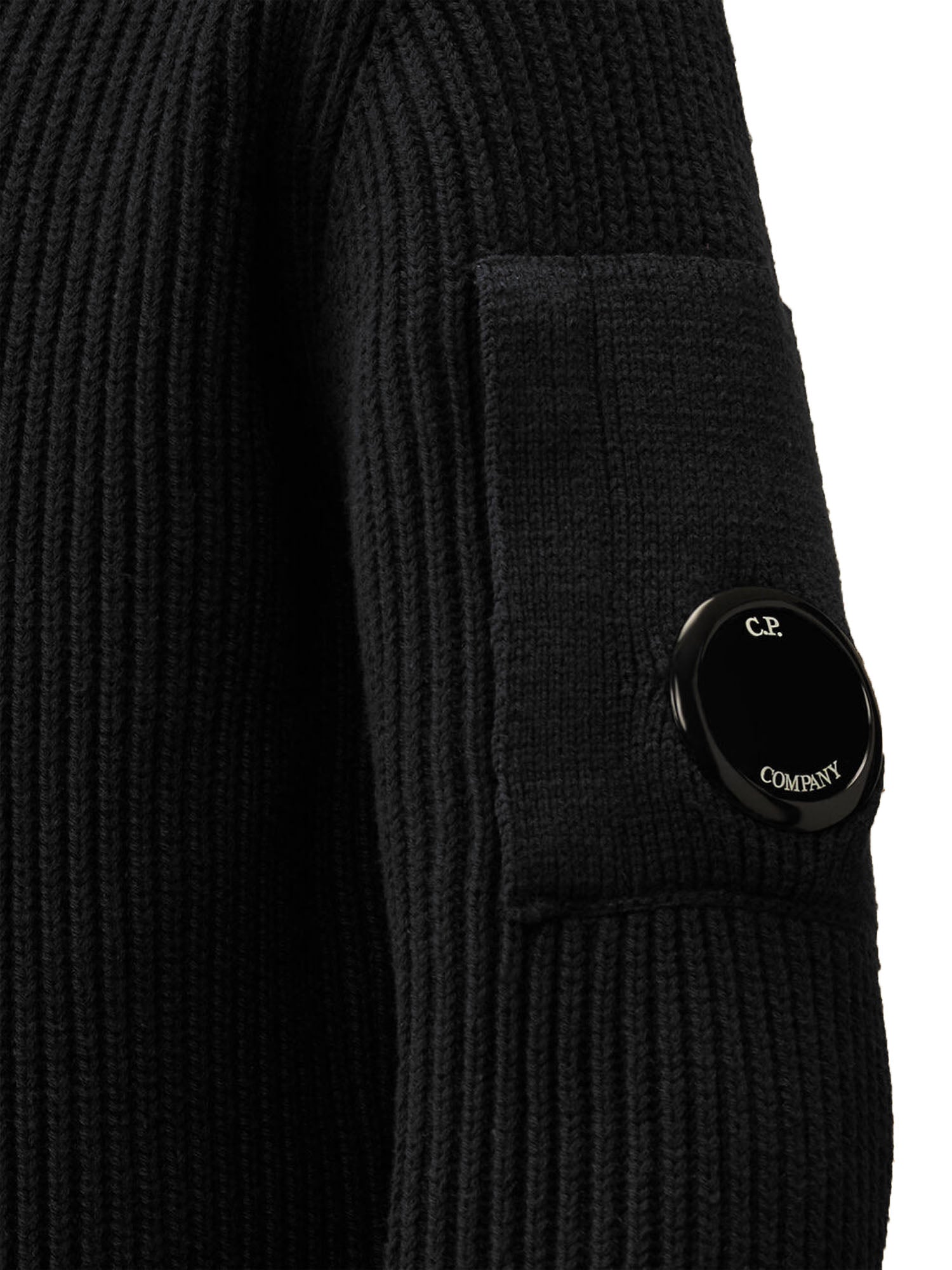 C.p. Company Maglia Zip Bambino Nero