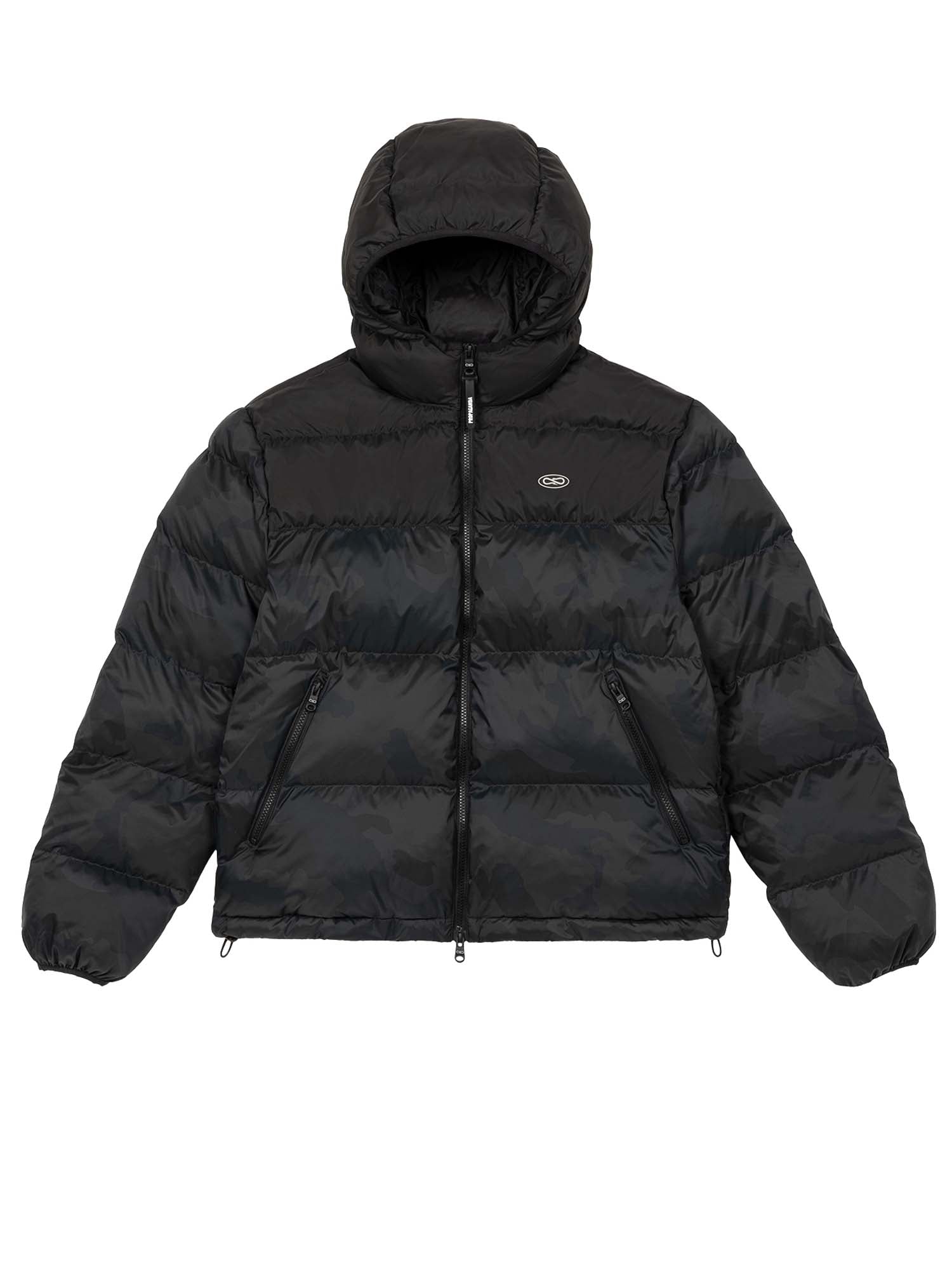 Propaganda Logo Atom Puffer Jacket Grigio