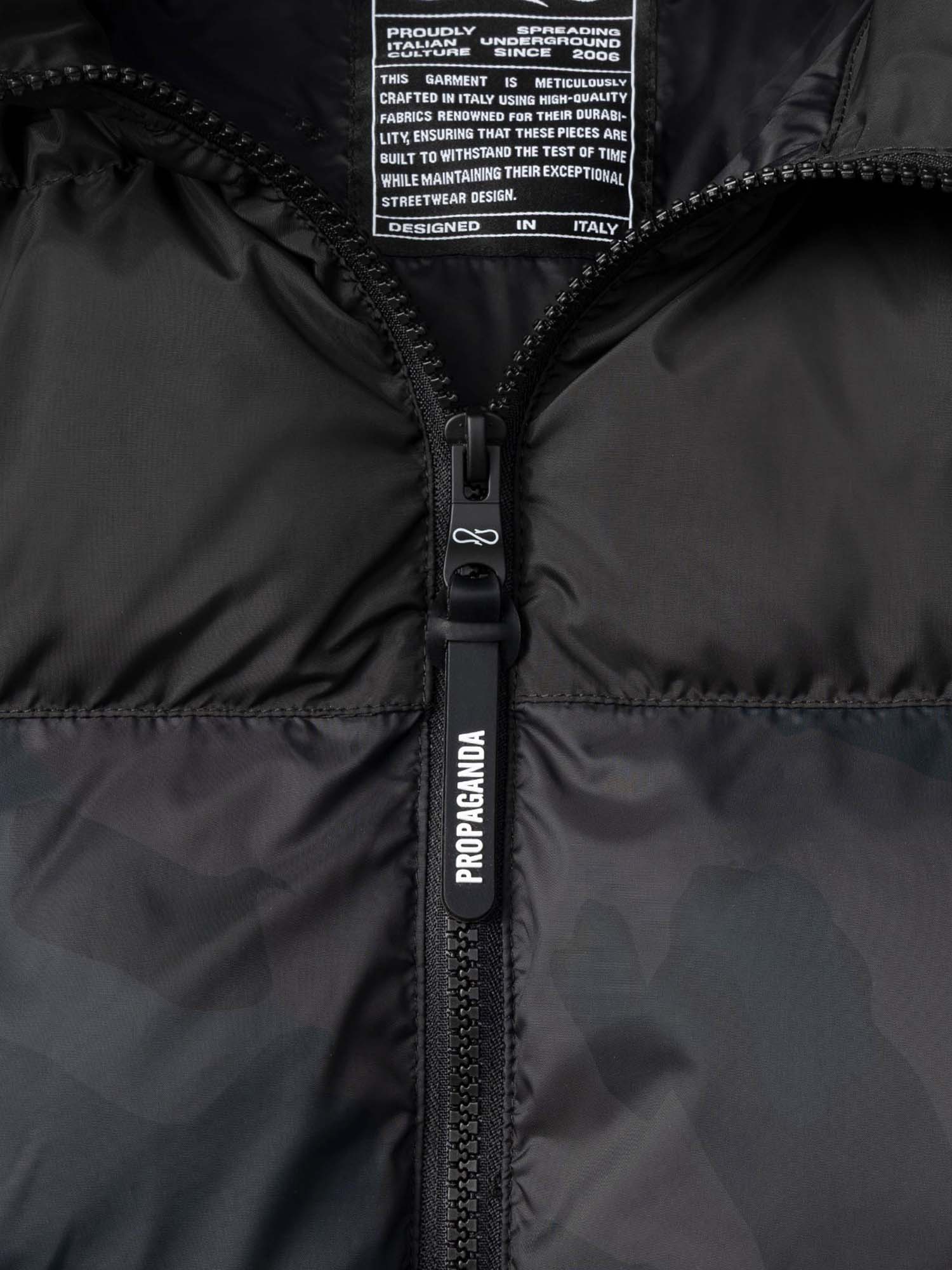 Propaganda Logo Atom Puffer Jacket Grigio