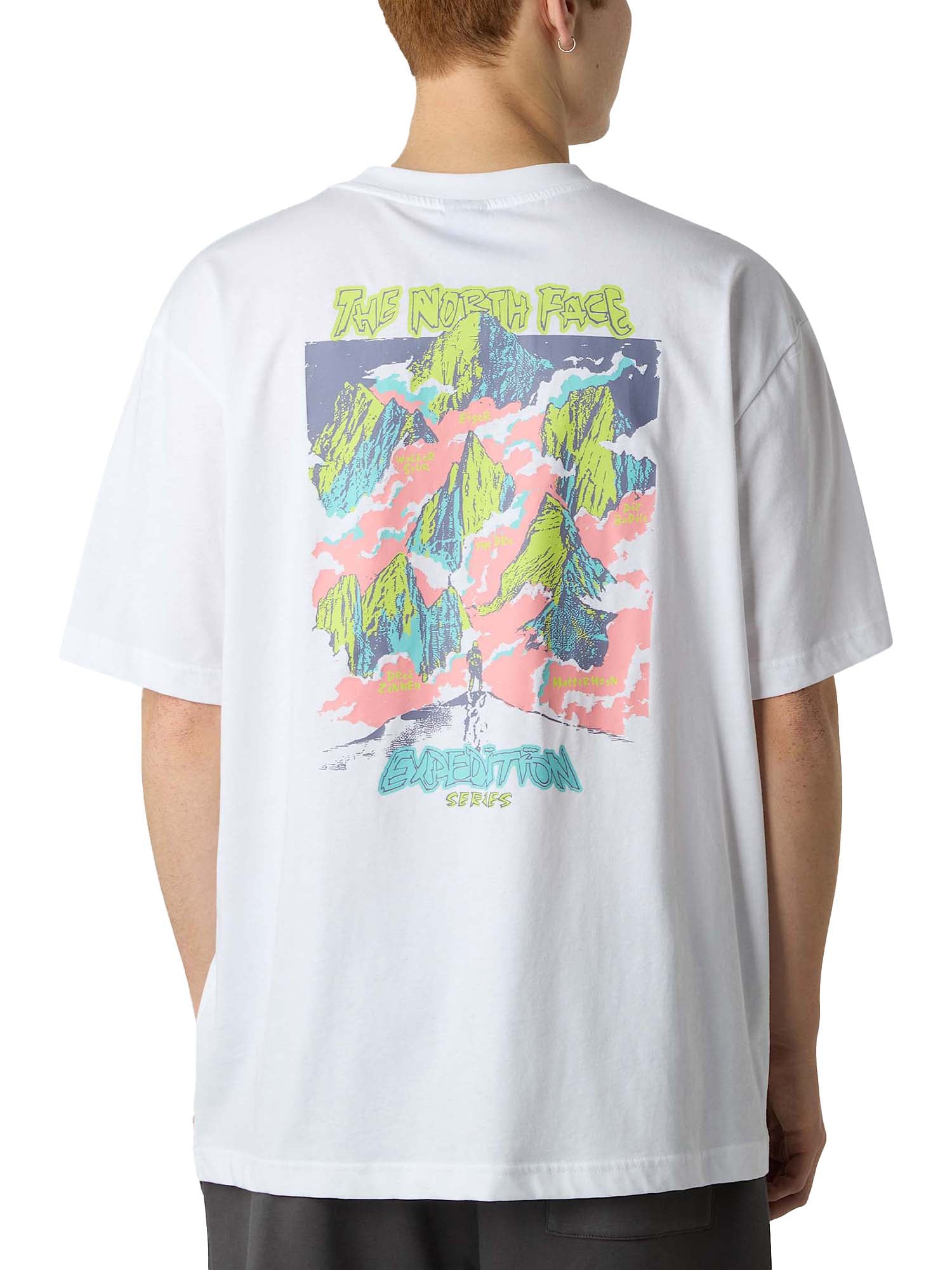 The North Face T-shirt oversize Expedition Celebration unisex Bianco