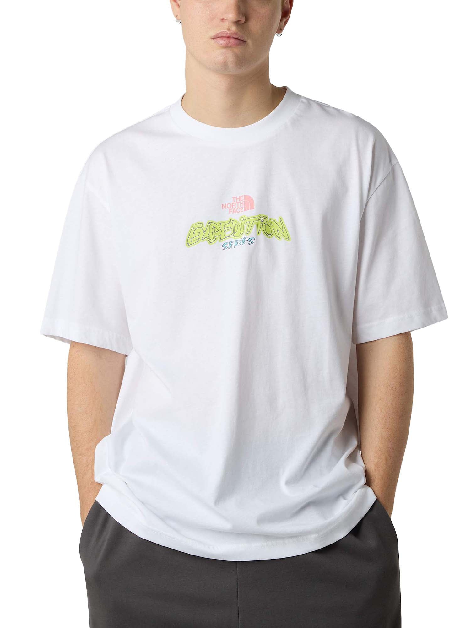 The North Face T-shirt oversize Expedition Celebration unisex Bianco