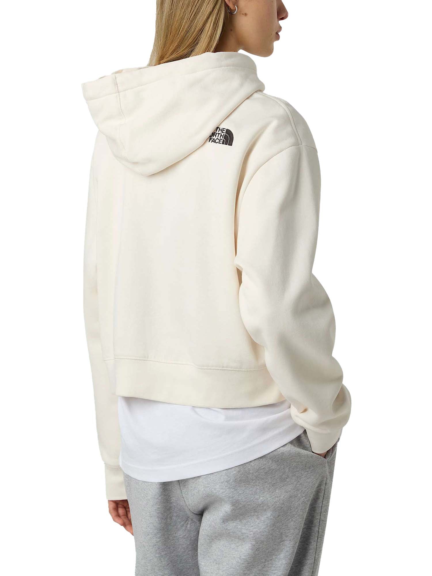 The North Face Felpa con cappuccio corta in vita Essential da donna Bianco