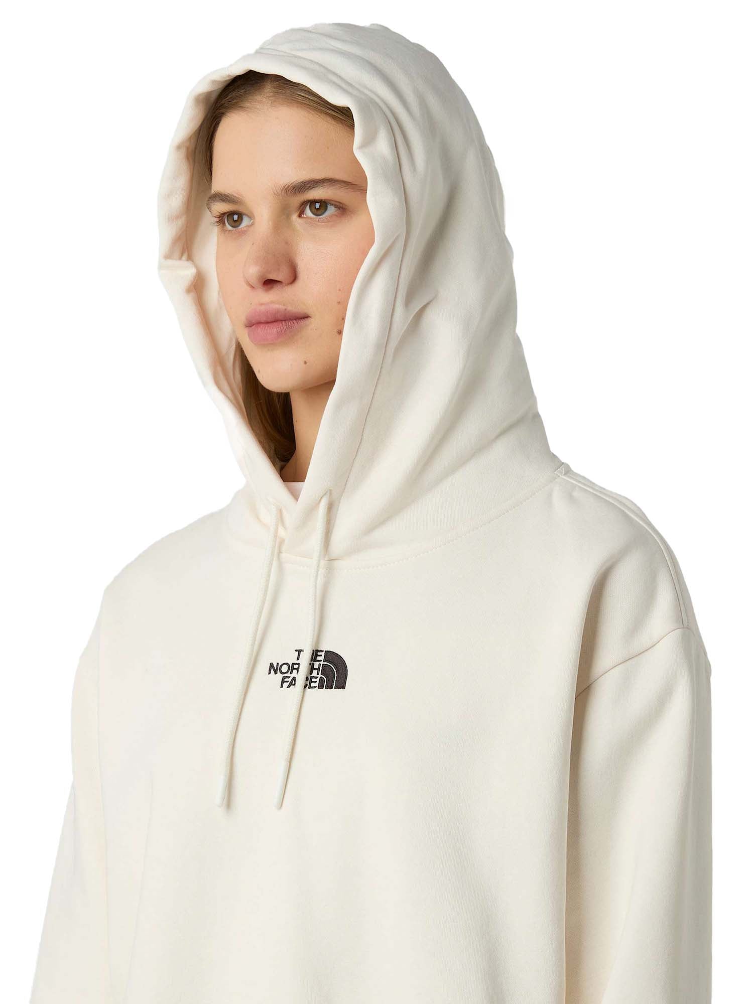The North Face Felpa con cappuccio corta in vita Essential da donna Bianco