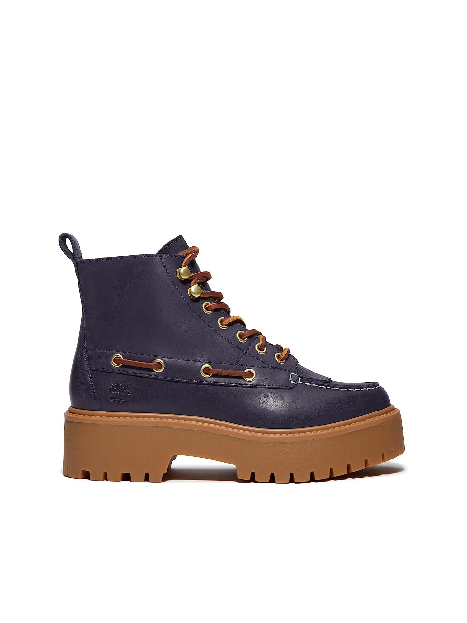 Timberland Stivale Sfrangiato con Plateau Stone Street da Donna Blu