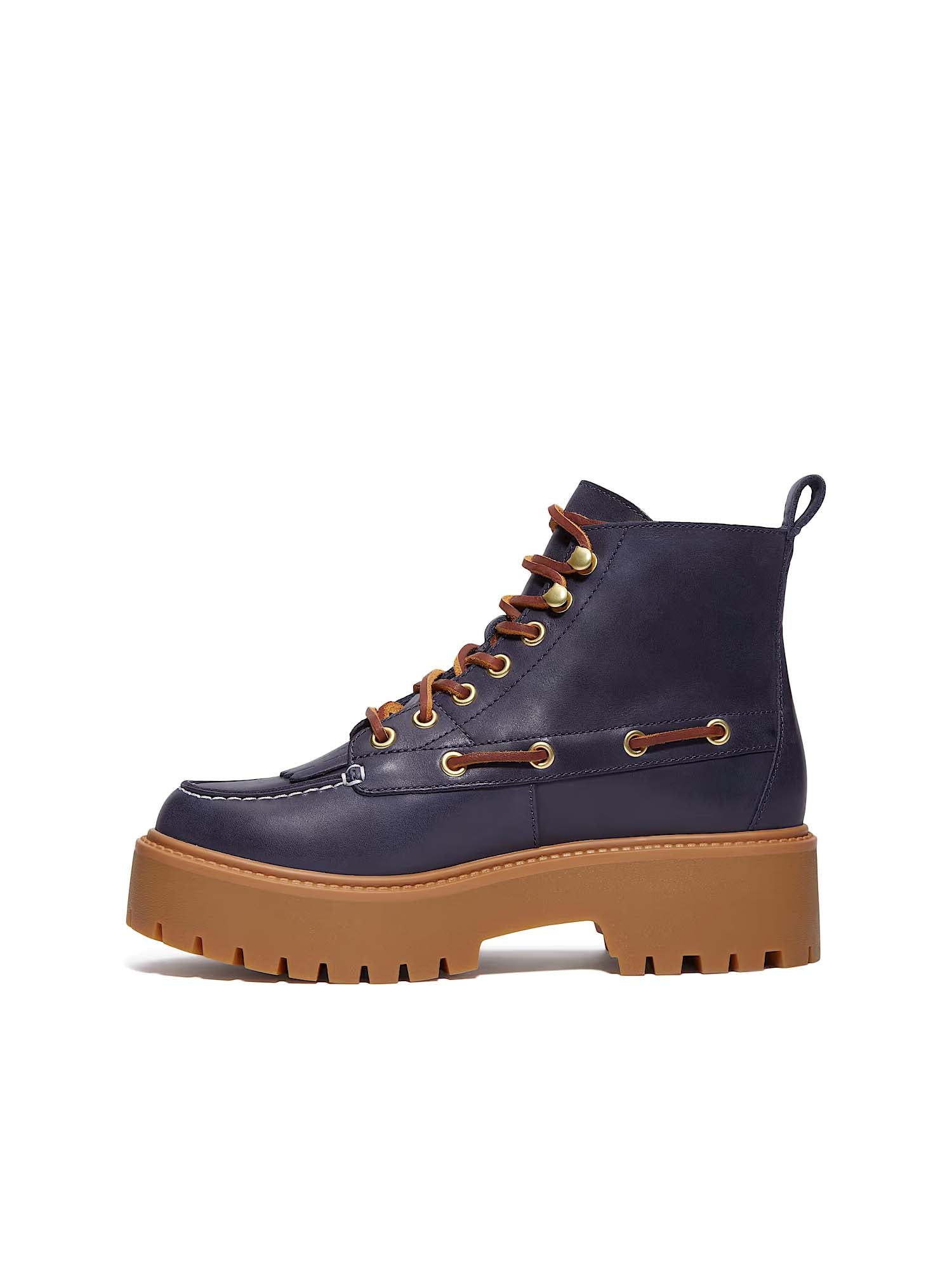 Timberland Stivale Sfrangiato con Plateau Stone Street da Donna Blu