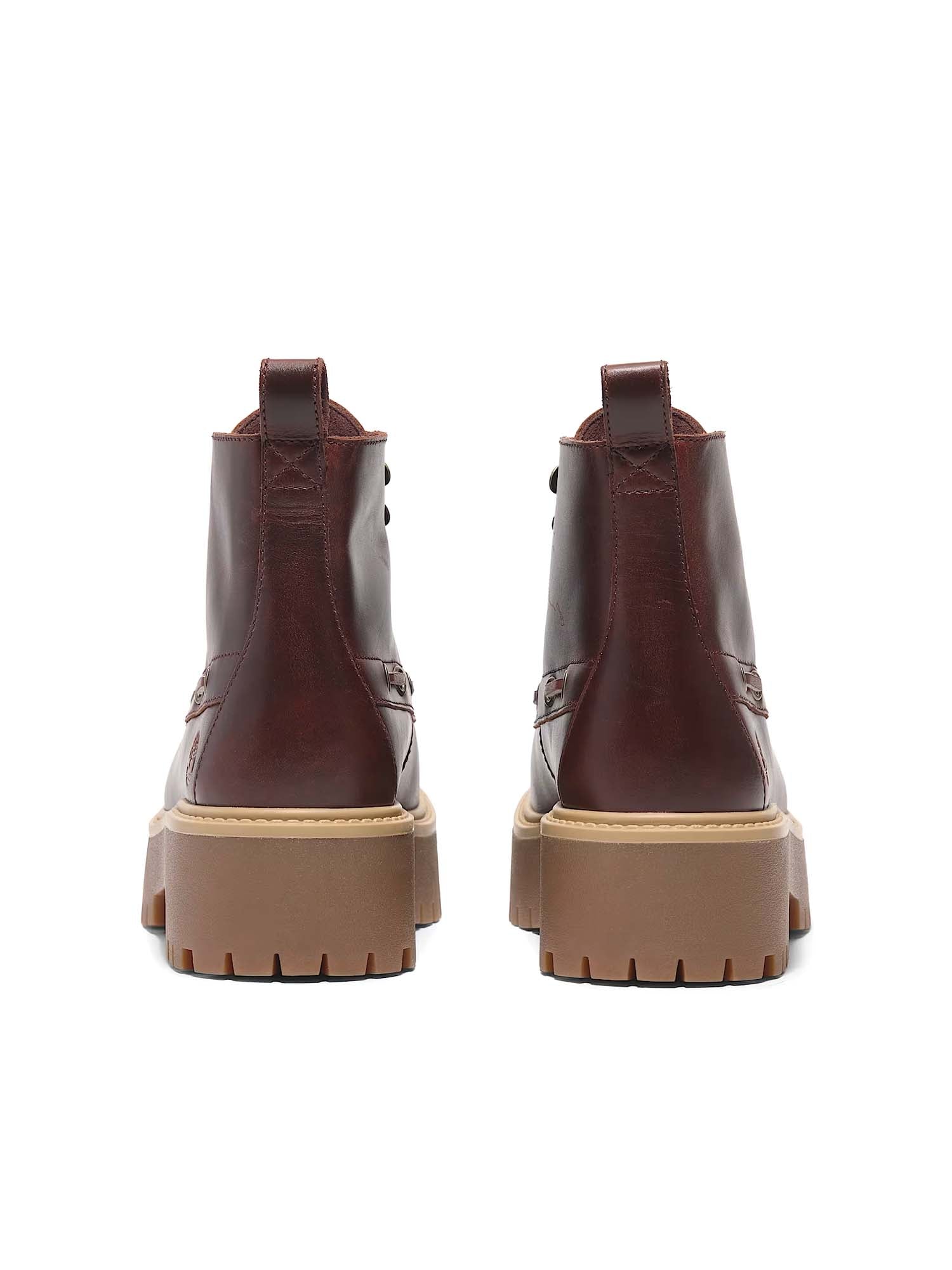 Timberland Stivale Sfrangiato con Plateau Stone Street da Donna Bordeaux