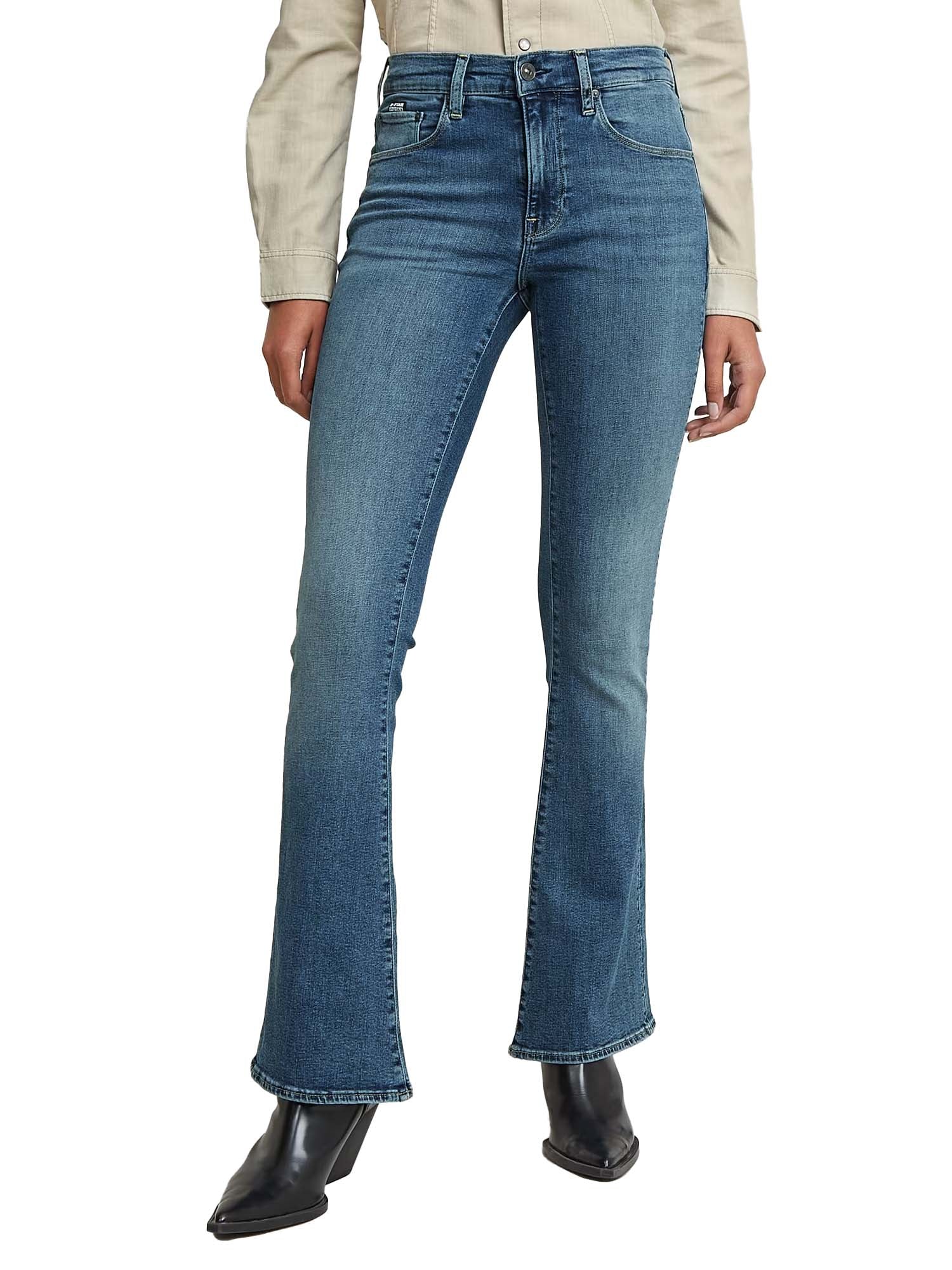 G-star 3301 Flare Jeans da donna Blu