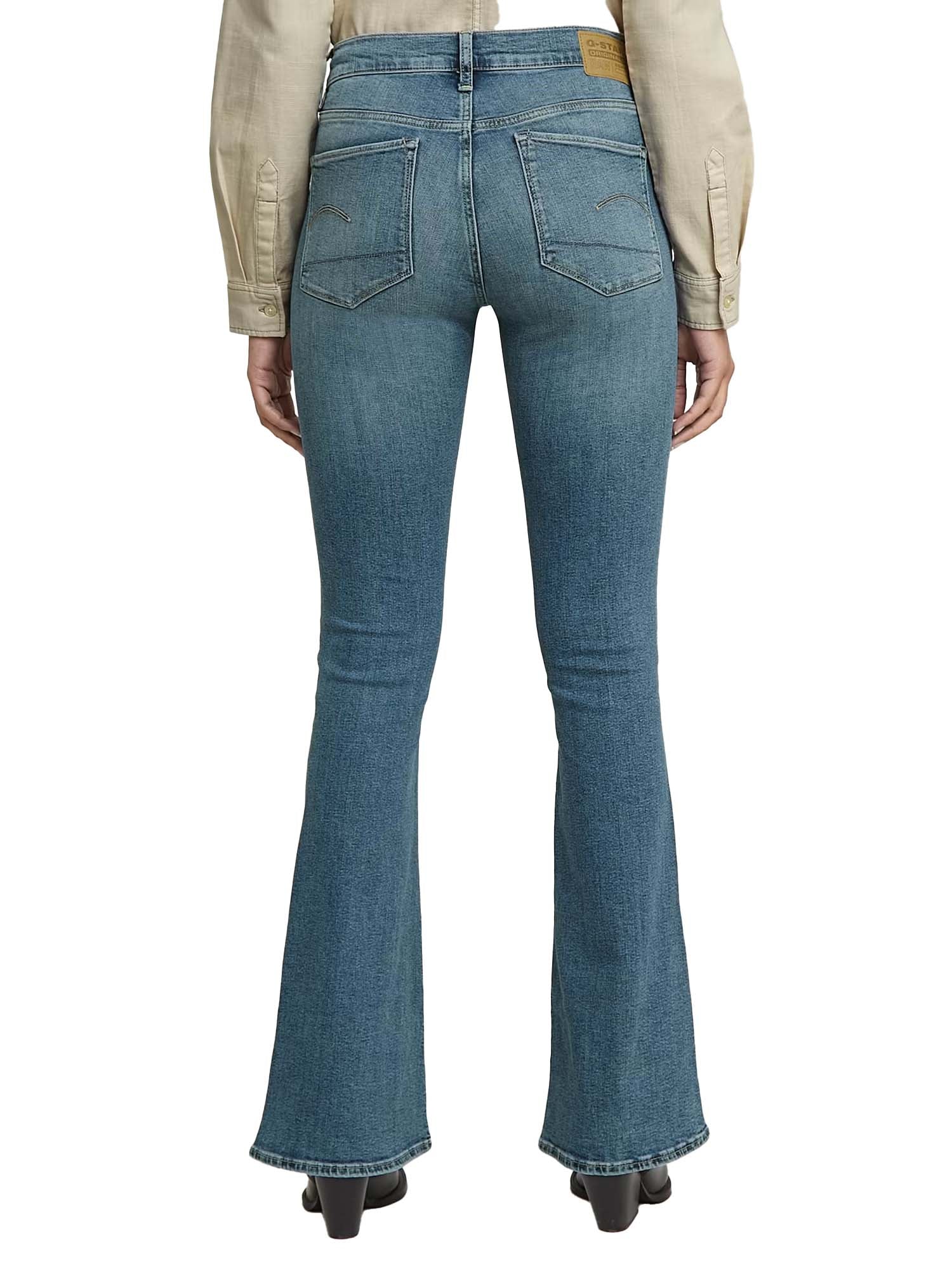 G-star 3301 Flare Jeans da donna Blu