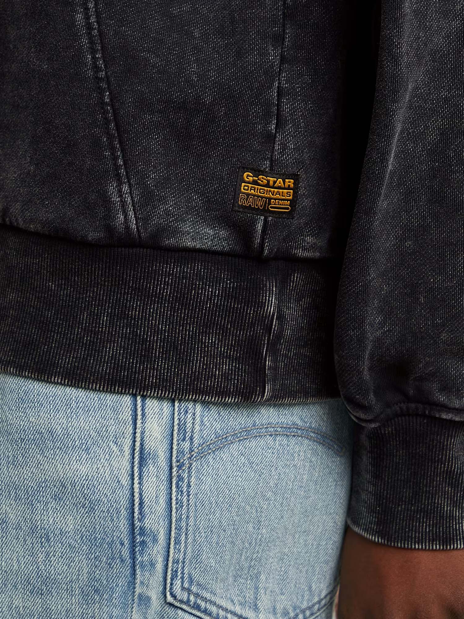 G-star Washed A Line Script Sweater da donna Nero