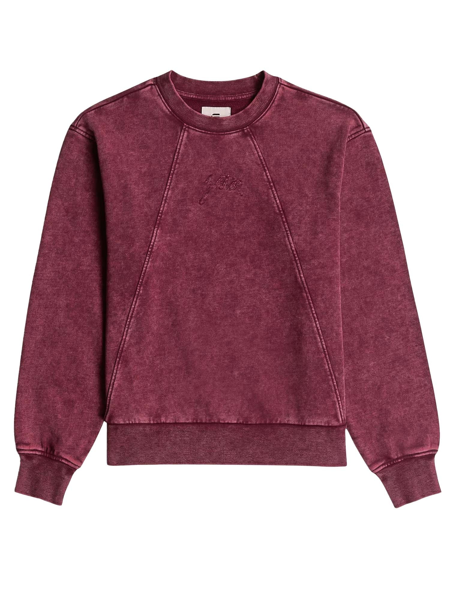 G-star Washed A Line Script Sweater da donna Bordeaux