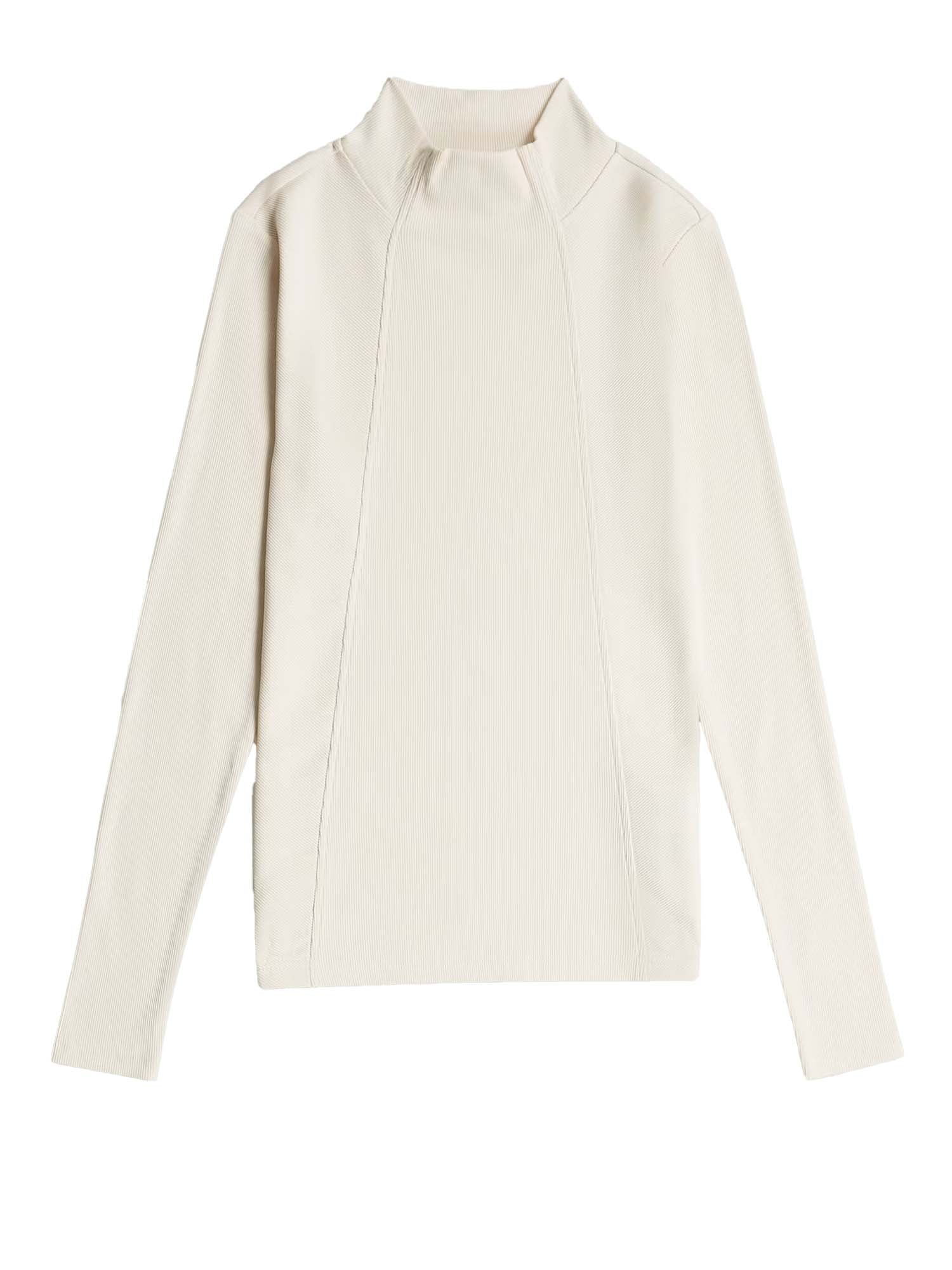 G-star A-Line Slim Rib Mock T-Shirt da donna Bianco