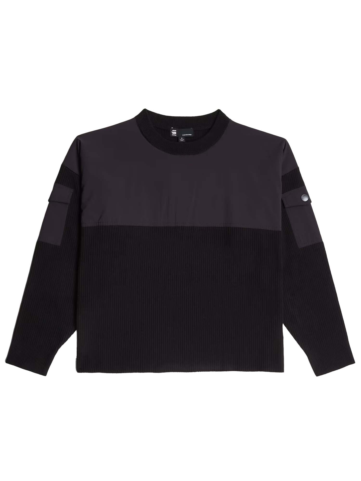 G-star Woven Mix Ribbed Knit da donna Nero