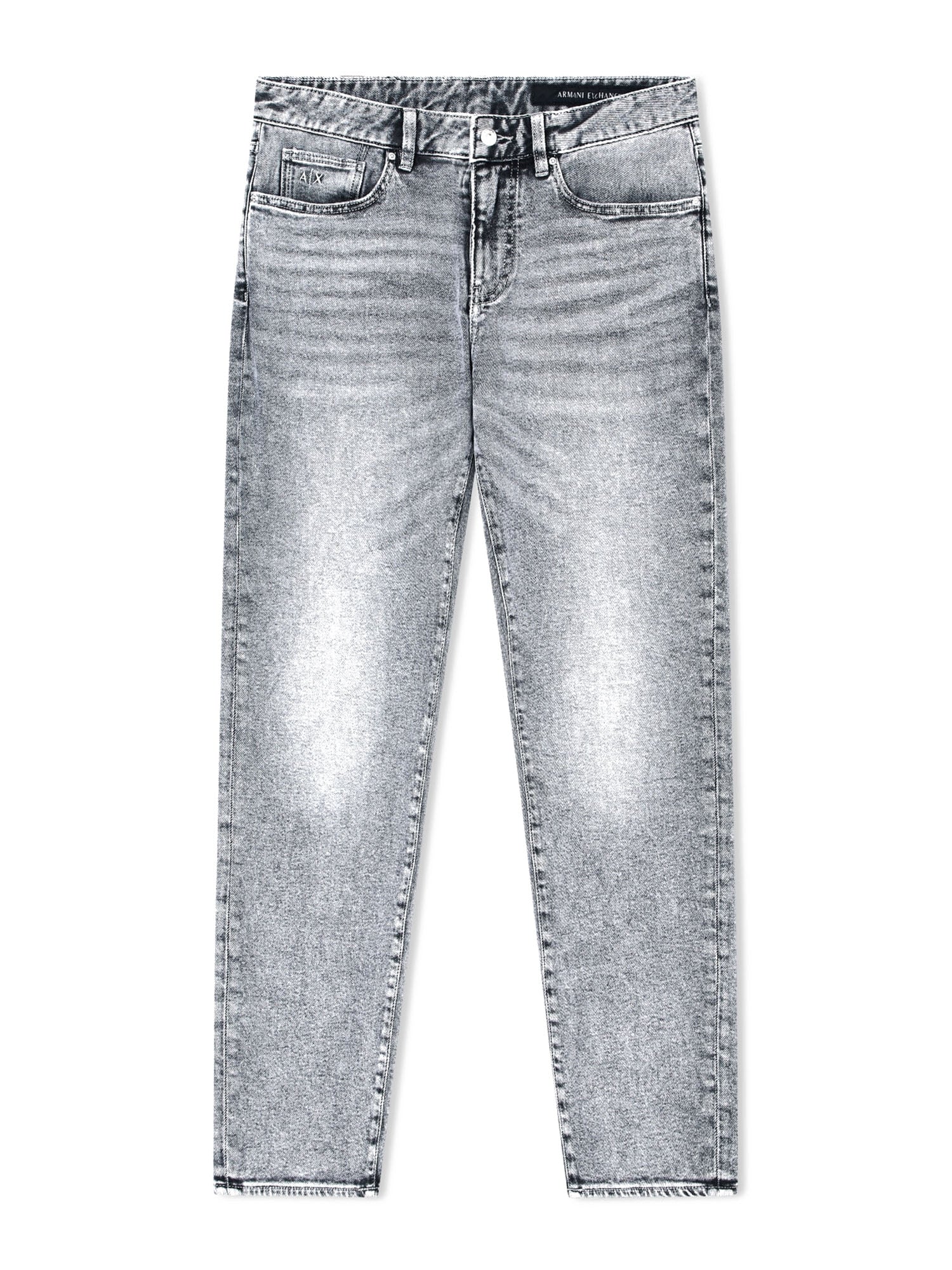 Armani Exchange Jeans Slim Fit Denim Stretch Uomo Grigio