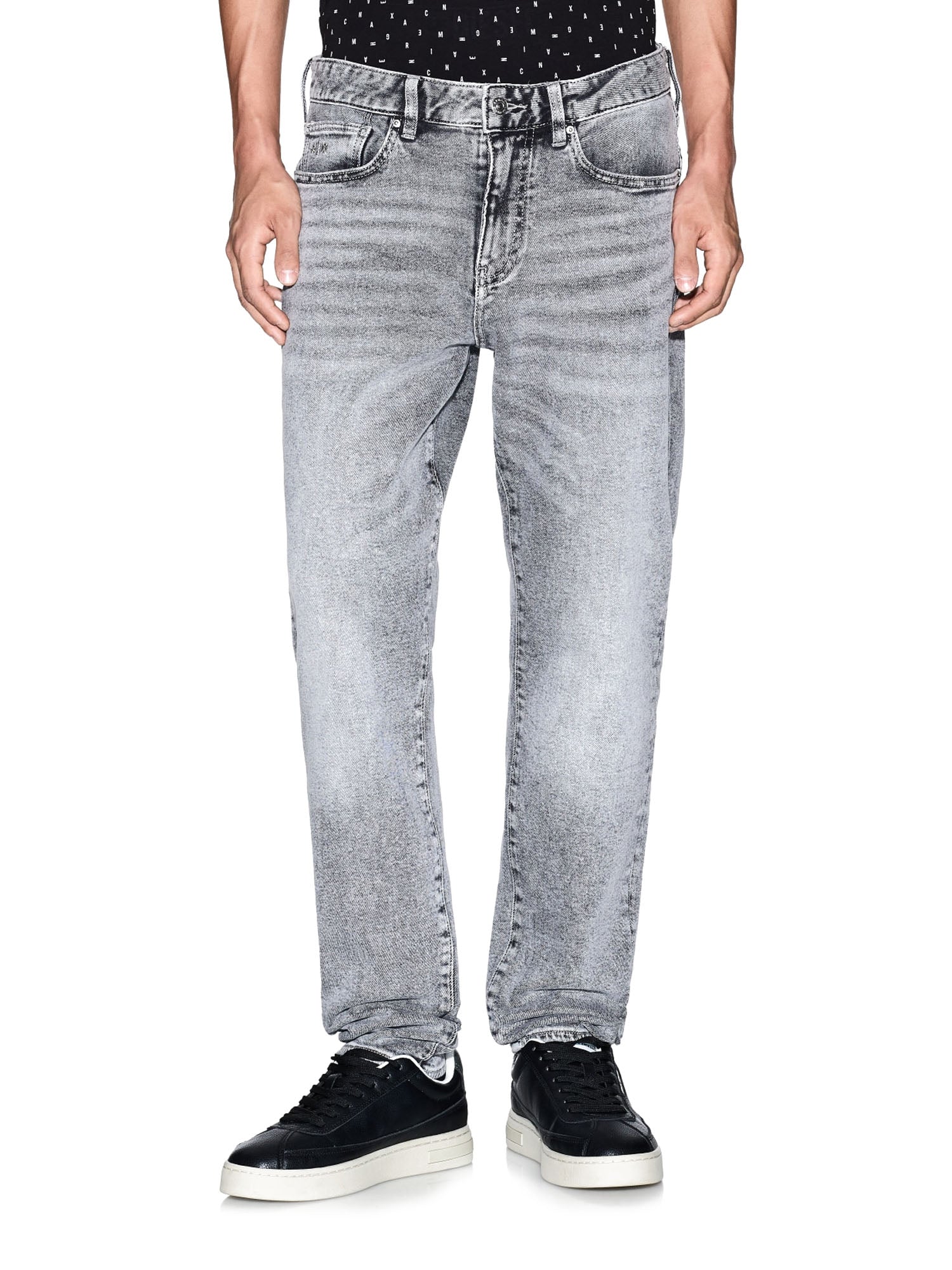 Armani Exchange Jeans Slim Fit Denim Stretch Uomo Grigio