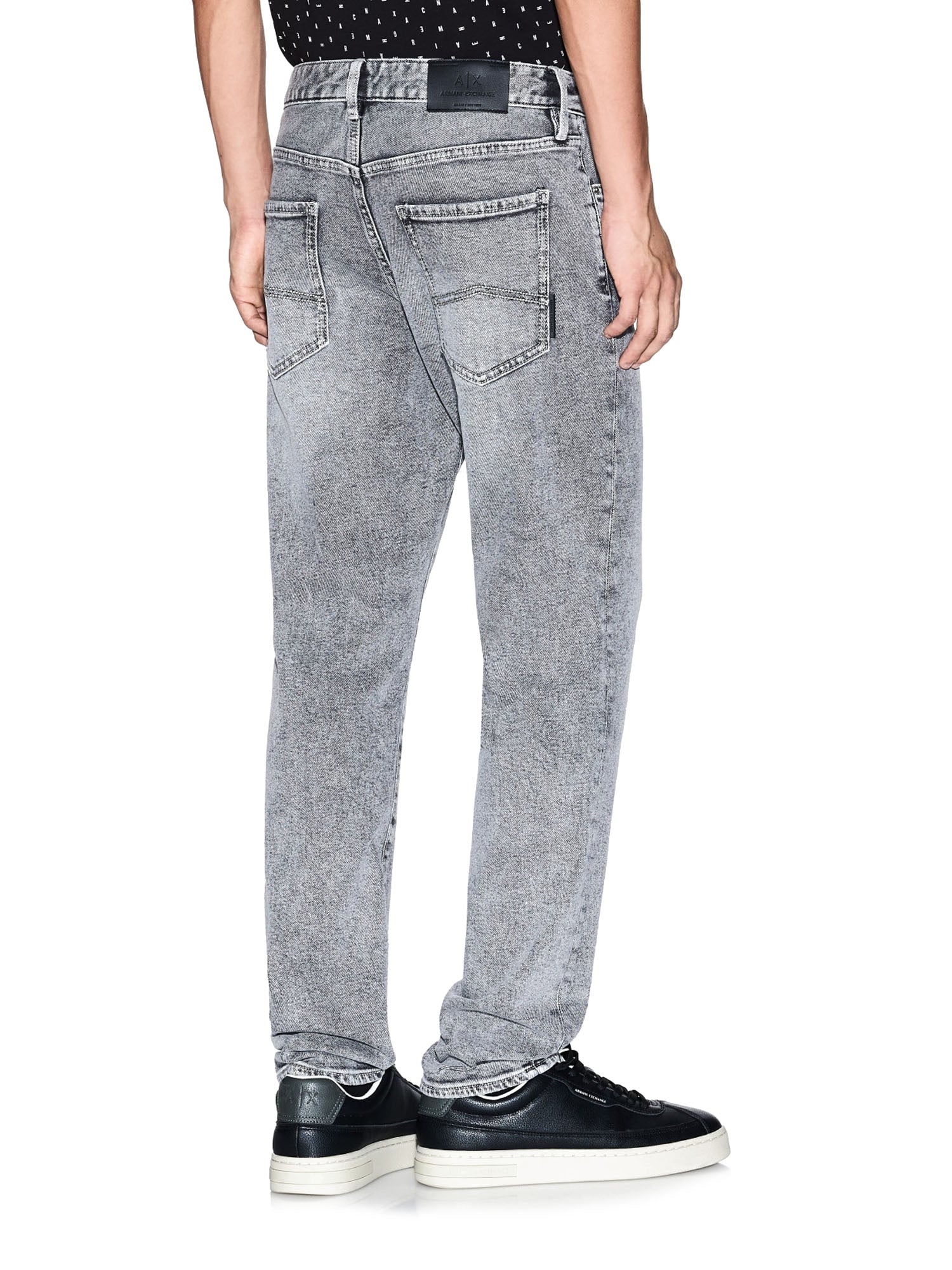 Armani Exchange Jeans Slim Fit Denim Stretch Uomo Grigio