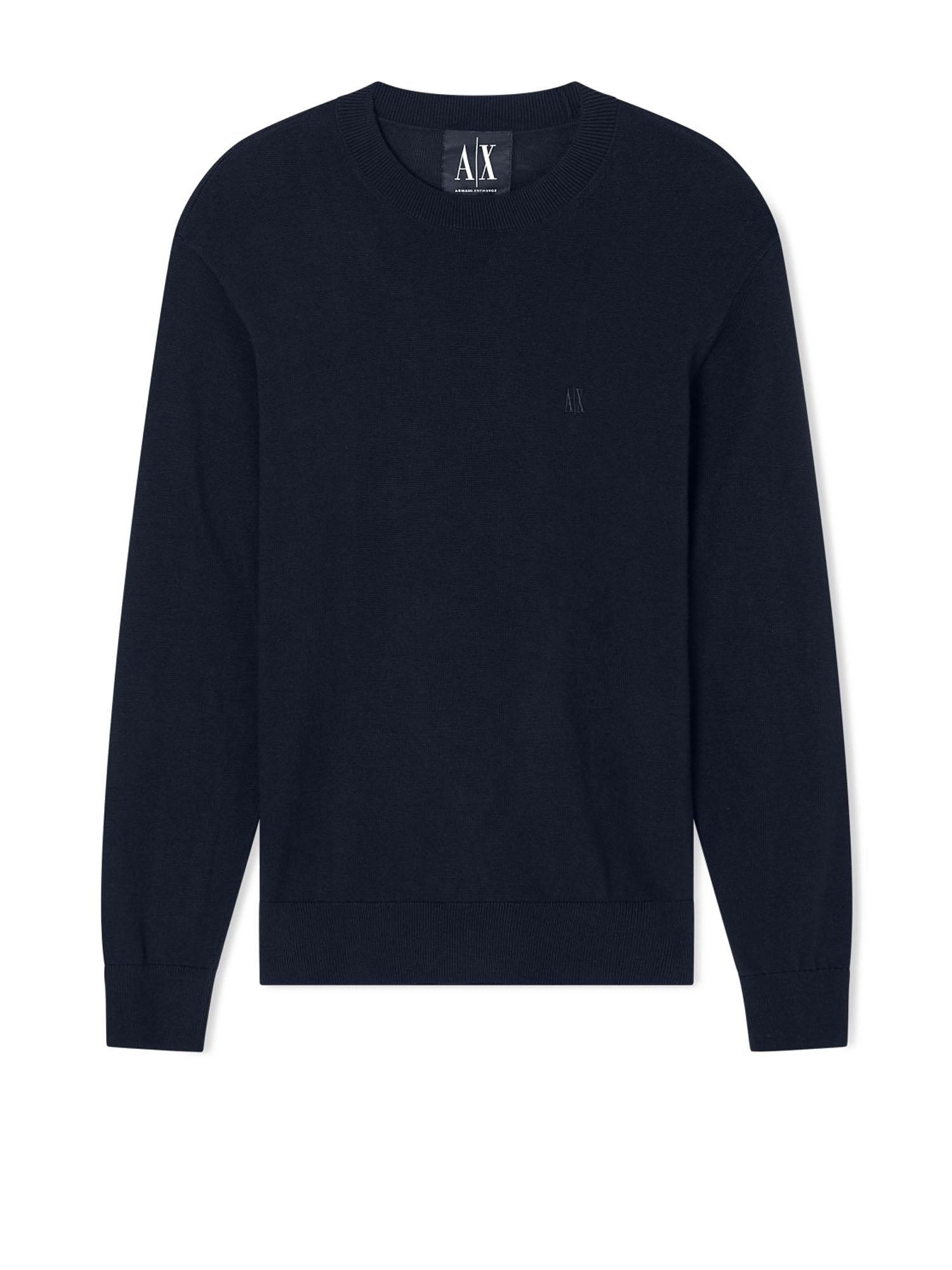 Armani Exchange Maglione Girocollo Uomo Cotone Blu