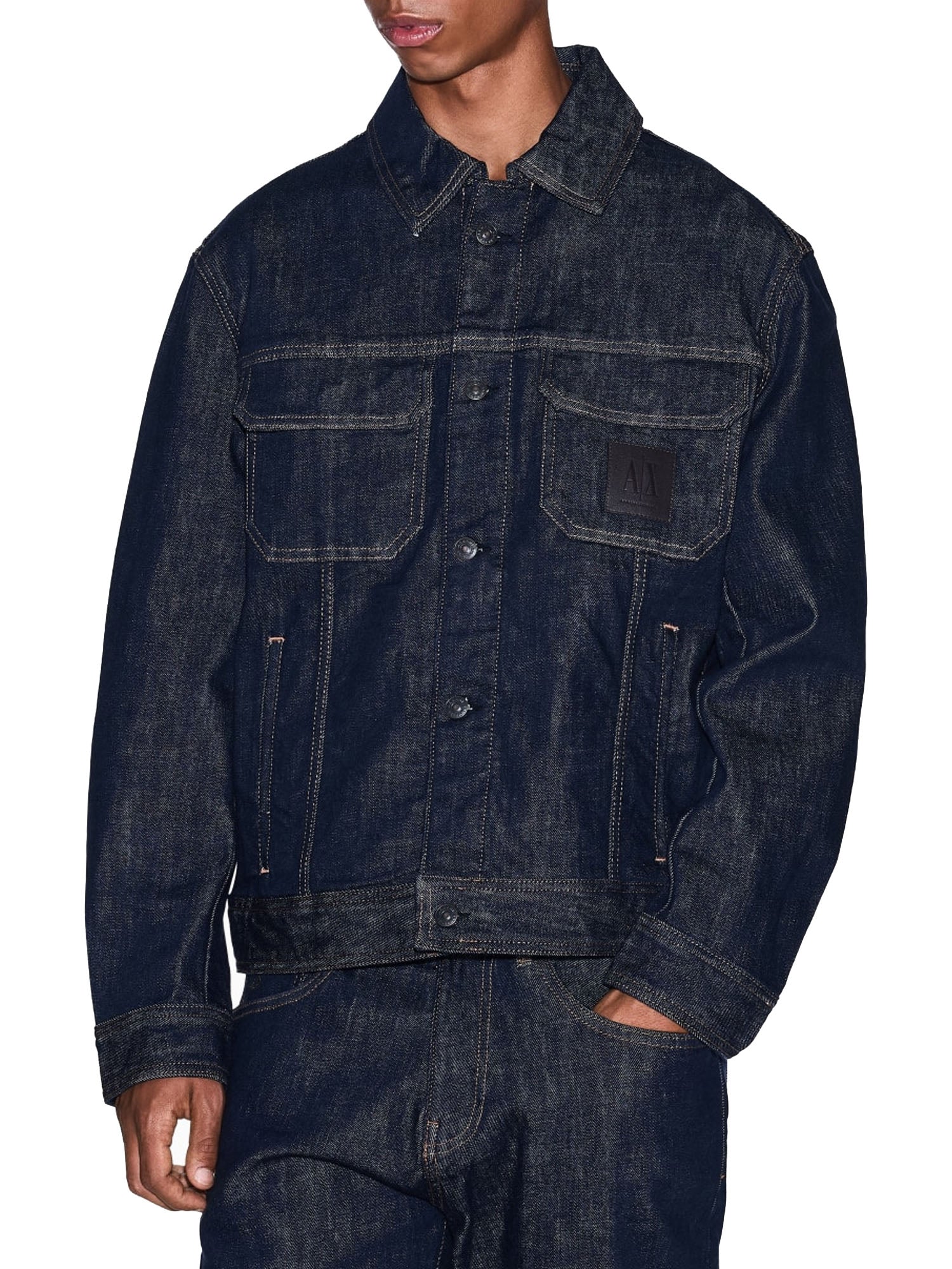 Armani Exchange Giacca Jeans Uomo Blu
