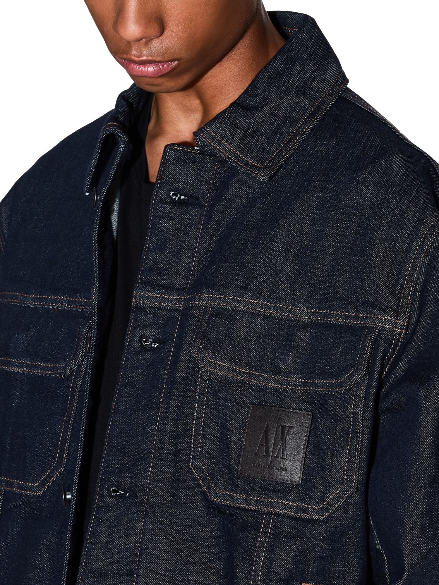 Armani Exchange Giacca Jeans Uomo Blu