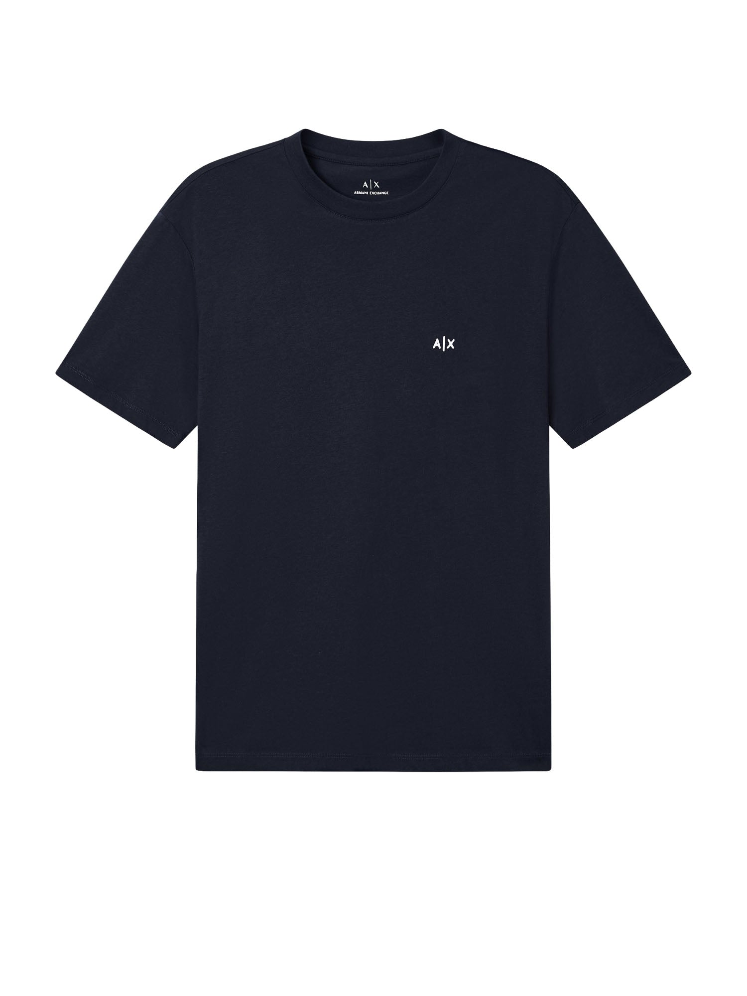 Armani Exchange T-shirt a manica corta con ricamo Blu
