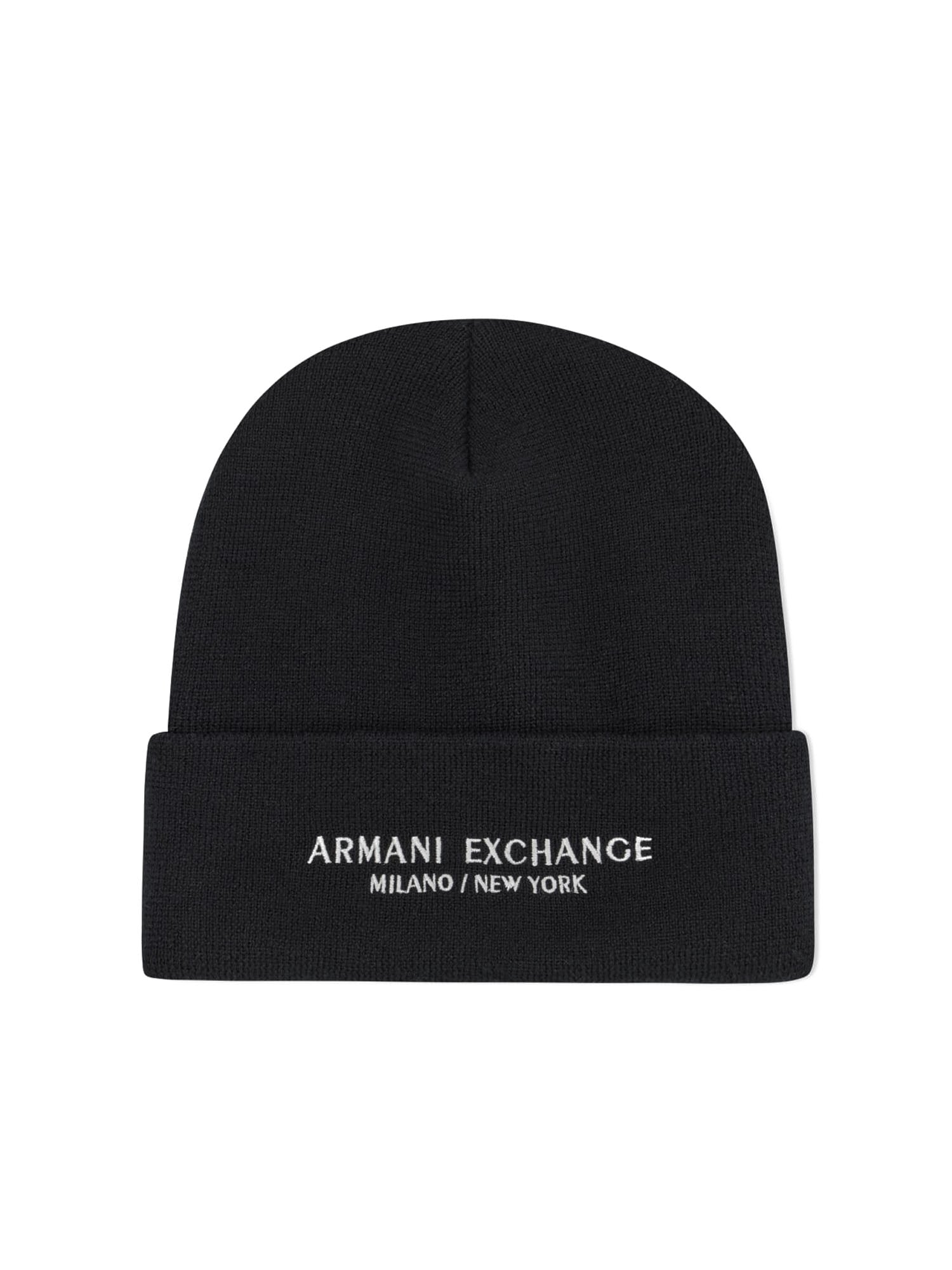 Armani Exchange Beanie Cappello Uomo Nero