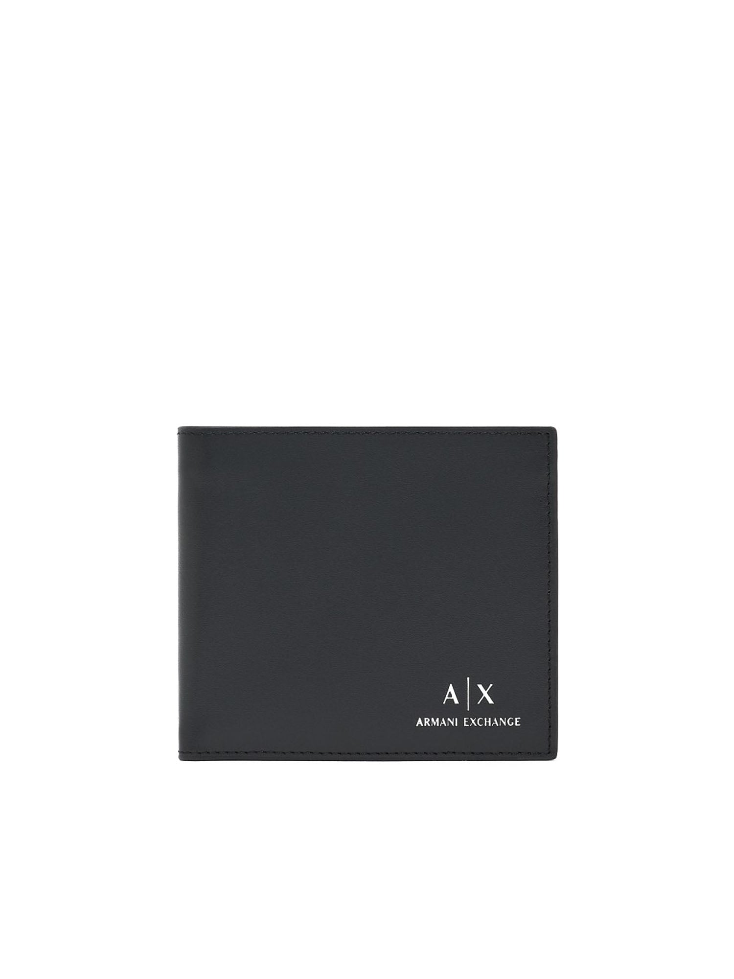 Armani Exchange Portafoglio Bifold in Pelle Nero