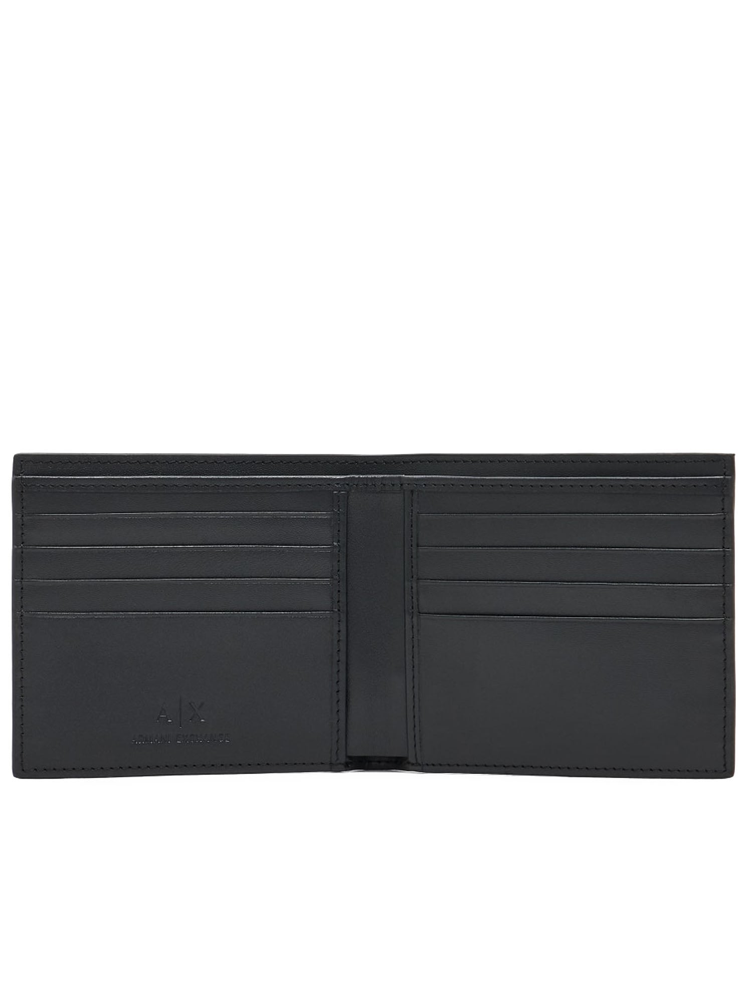 Armani Exchange Portafoglio Bifold in Pelle Nero