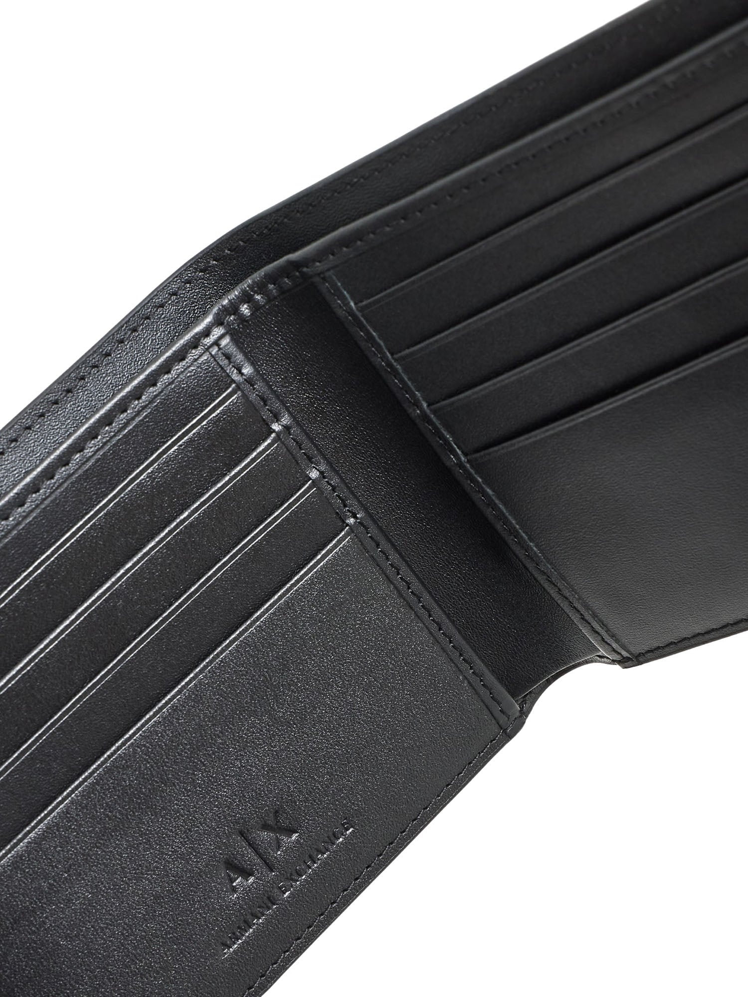 Armani Exchange Portafoglio Bifold in Pelle Nero