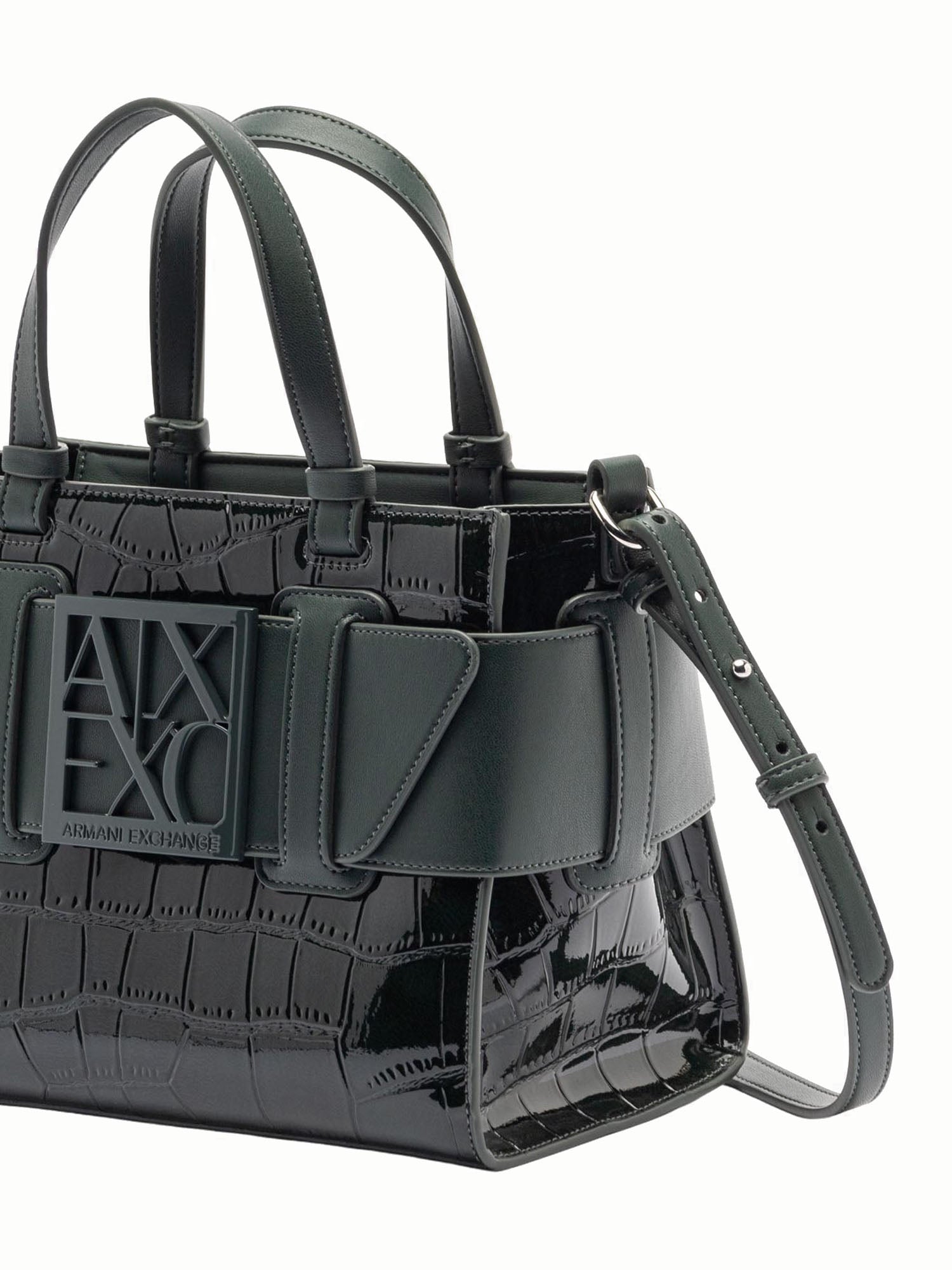 Armani Exchange Coconut Tote Bag Logo Verde