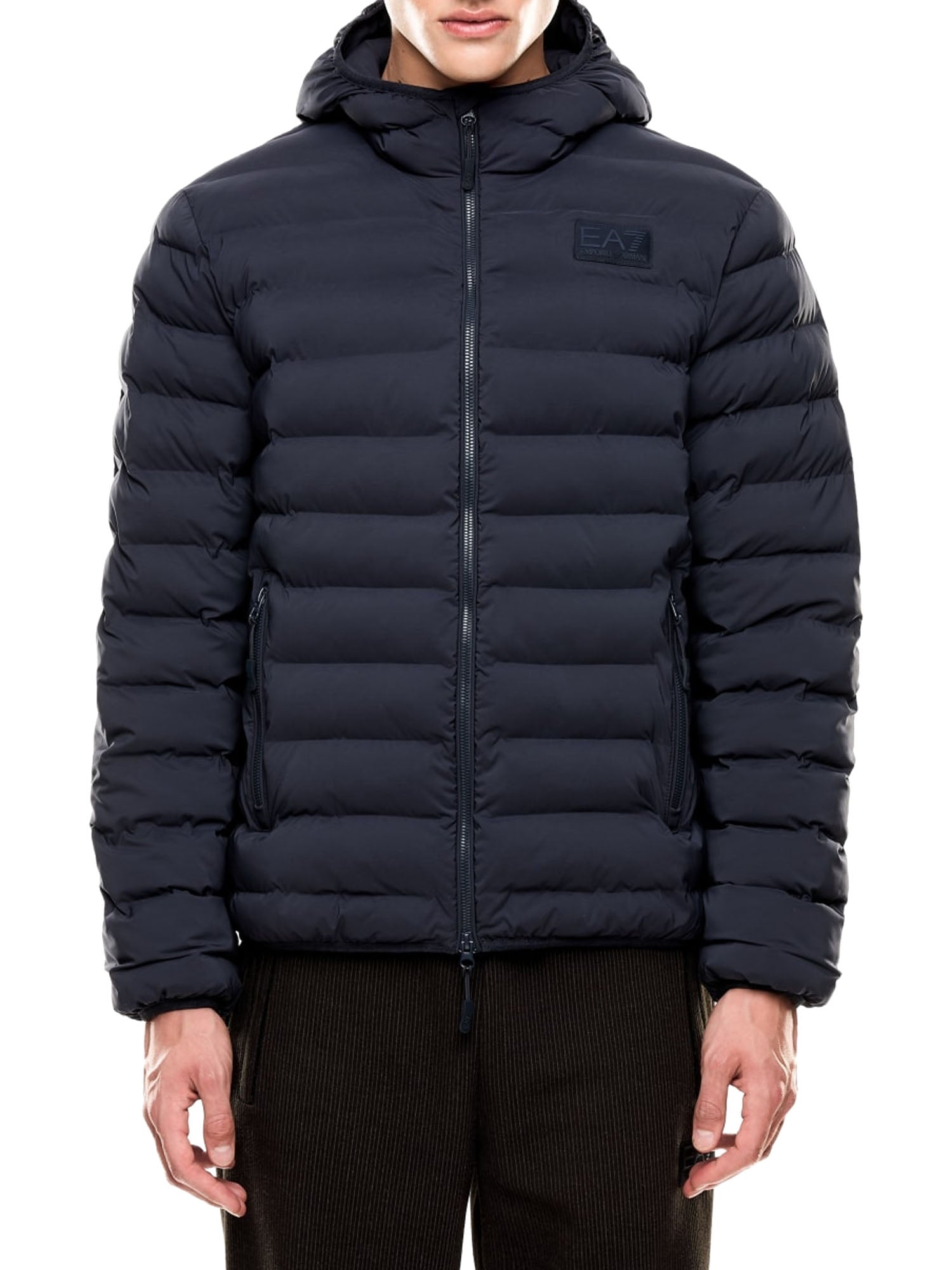 Ea7 Technical fabric Padded Hood Uomo Blu