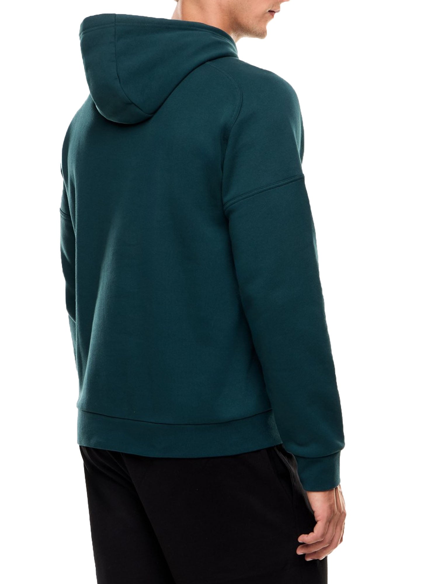 Ea7 Felpa Cappuccio Misto Cotone Uomo Verde