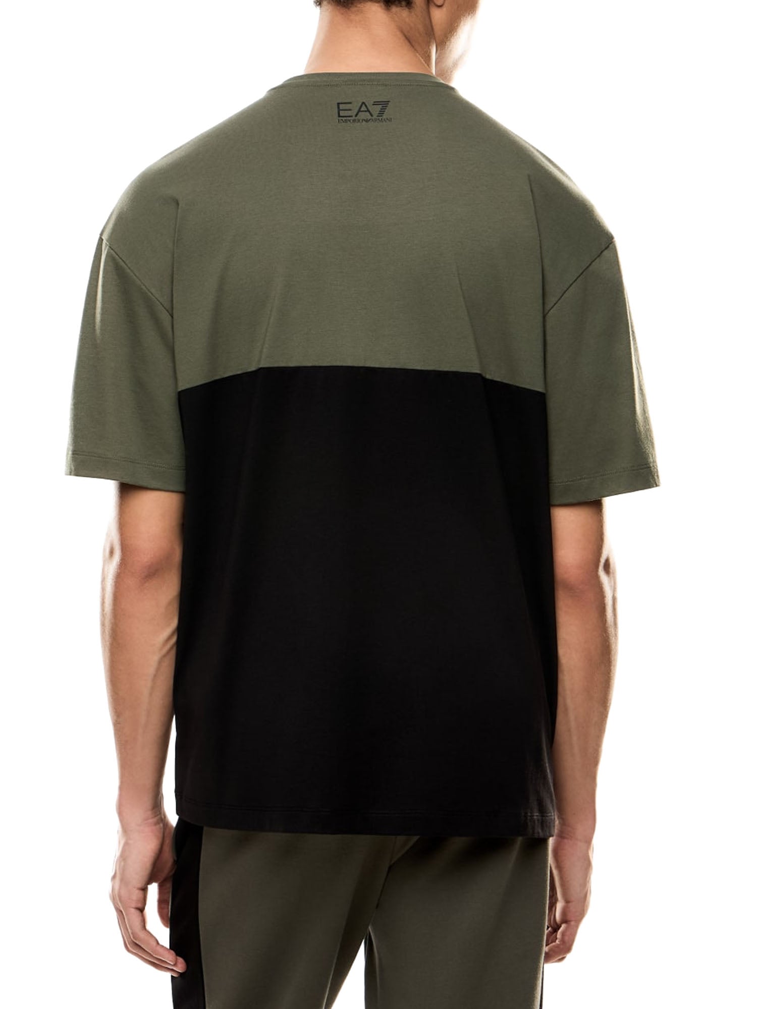 Ea7 T-Shirt Block Athletic Uomo Verde