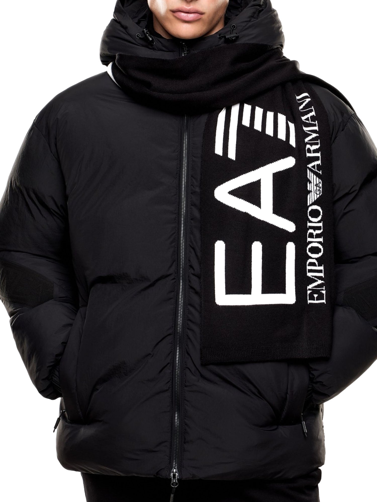 Ea7 Visibility Sciarpa EA7 Oversized Logo Nero