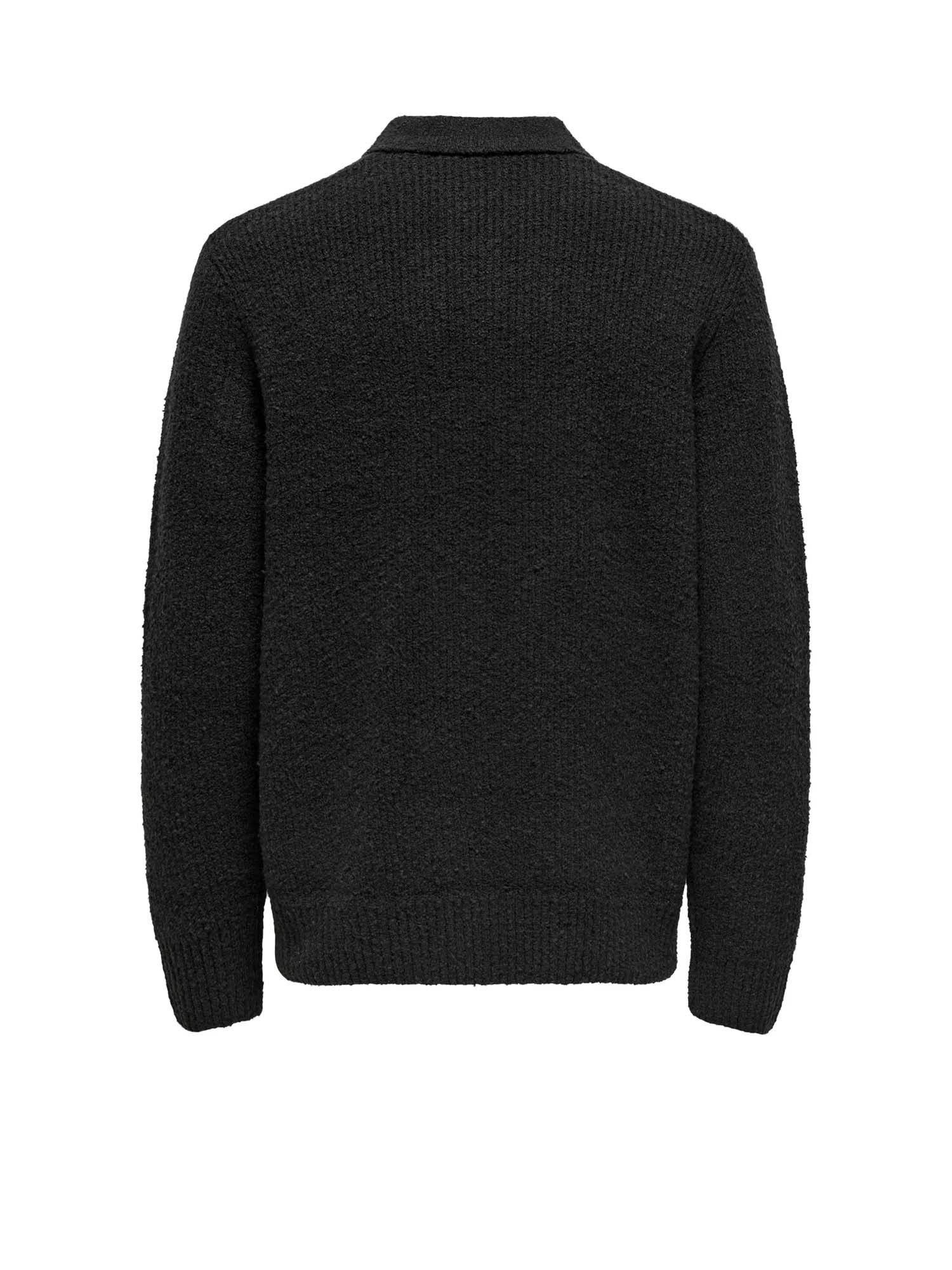 Only & Sons Polo Dale Life Relaxed LS Nero