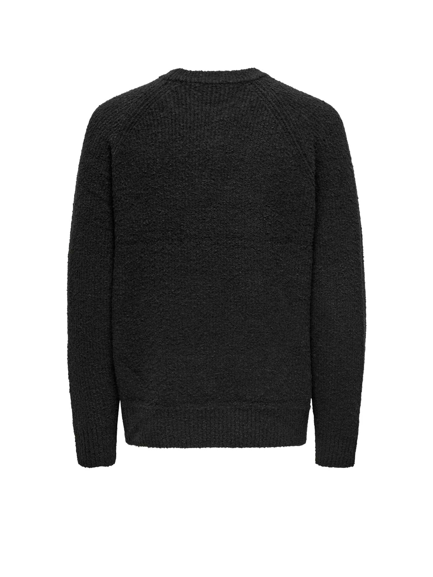 Only & Sons Maglione Dale Life Relaxed LS Raglan Nero