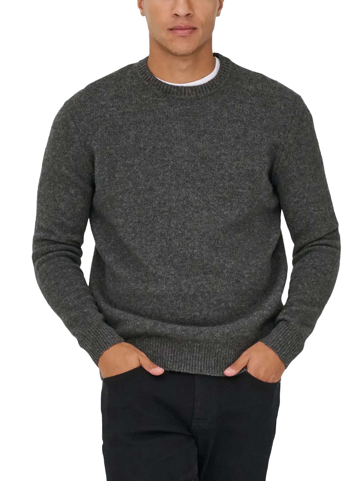 Only & Sons Maglioni Ray Regular LS Grigio