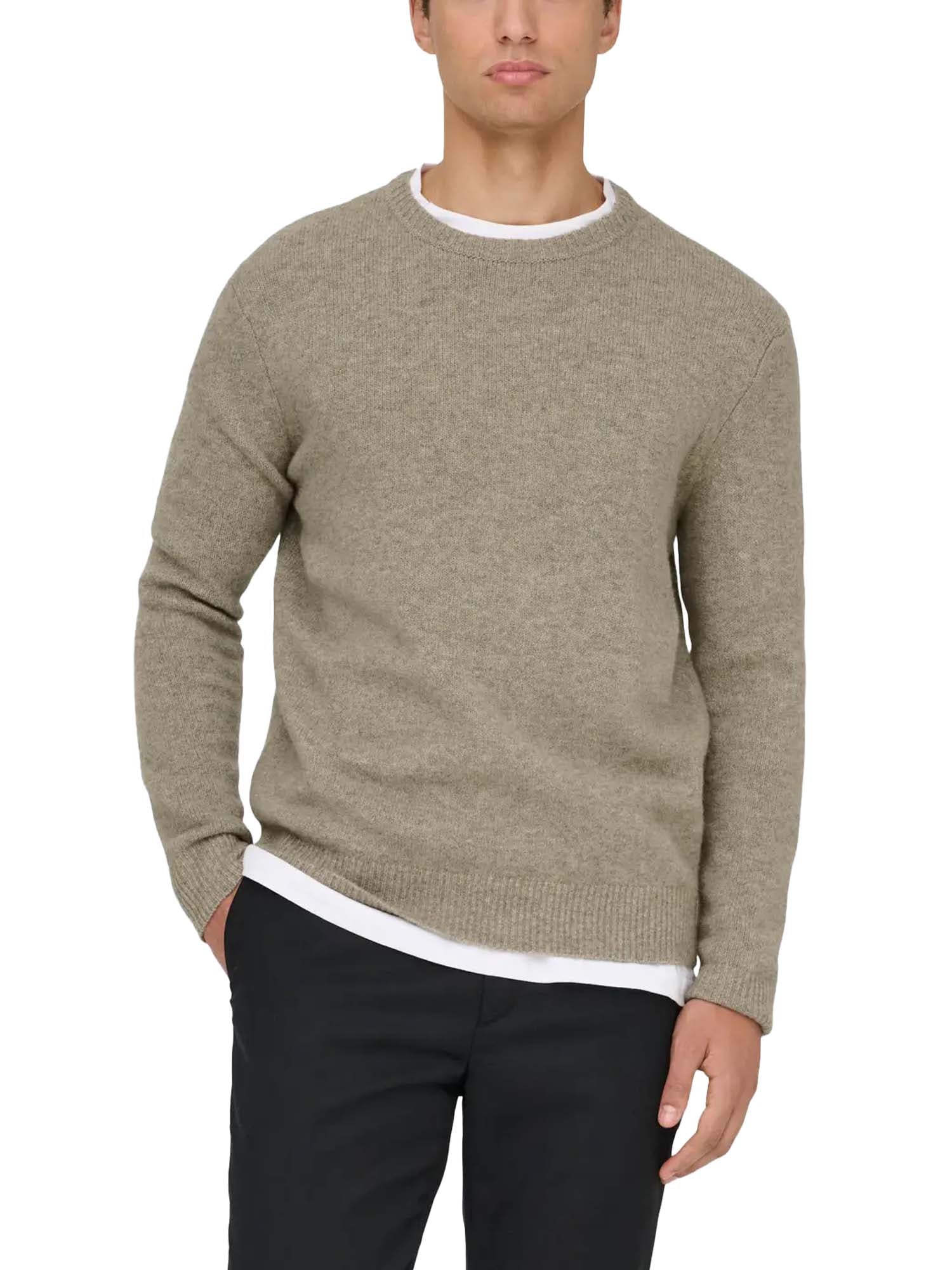 Only & Sons Maglioni Ray Regular LS Marrone
